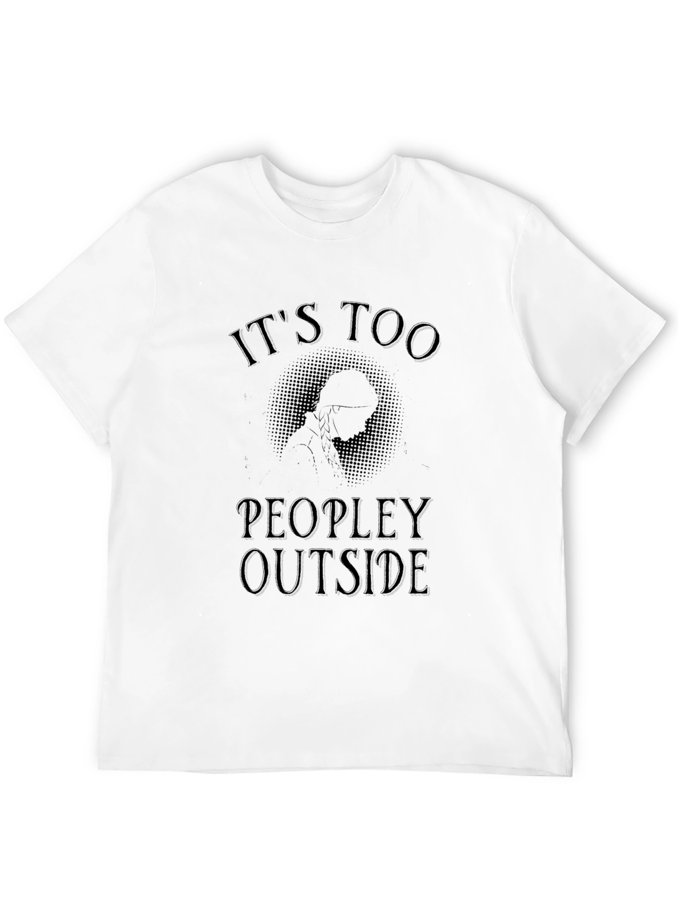 Black It's Too Peopley Outside Graphic Tee view 12