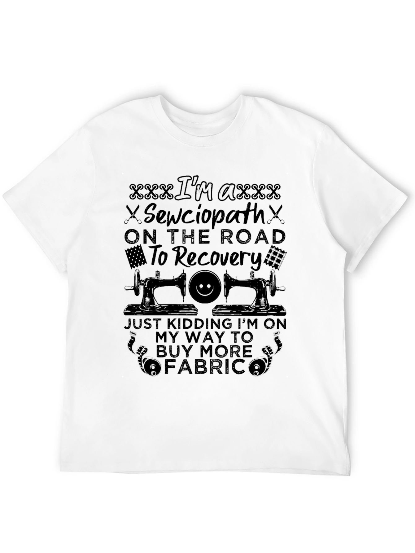 Black Sewciopath T-Shirt - Funny Sewing Lover Tee view 12