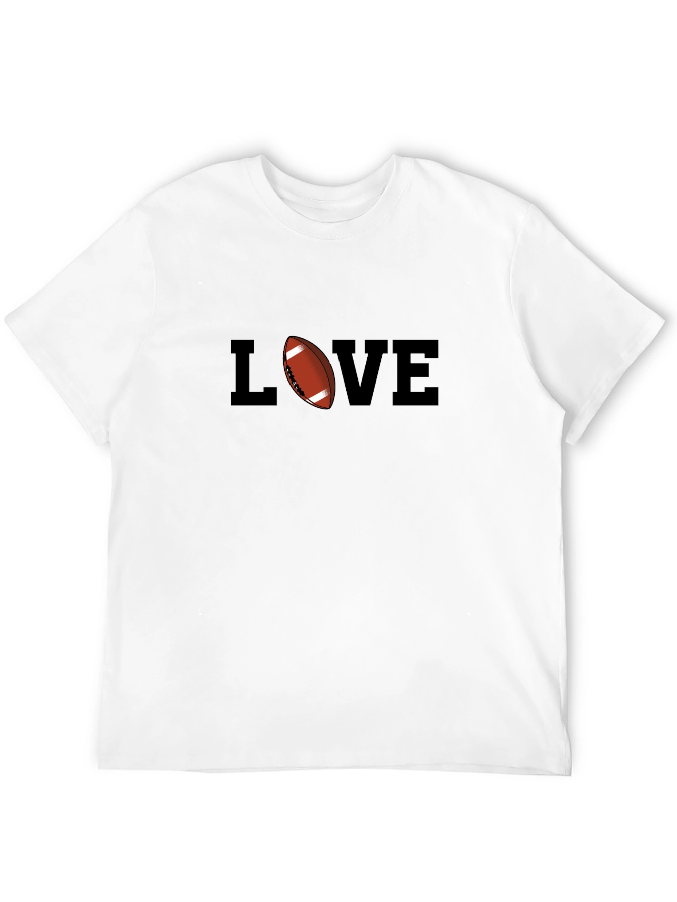 Black Love Football Black T-Shirt - Sportswear Tee view 12