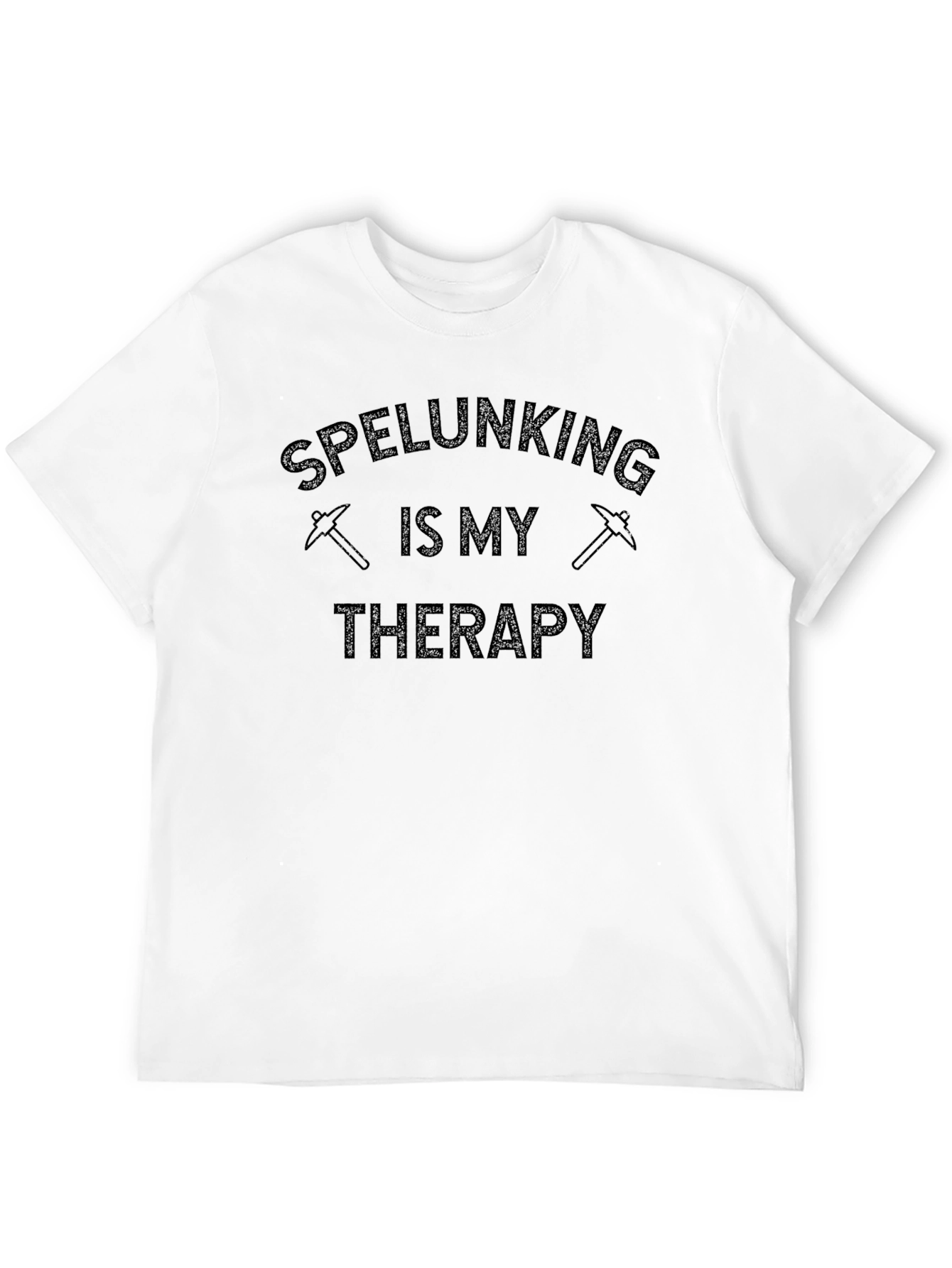 Black Speleology T-Shirt - Caving is My Therapy Tee view 12