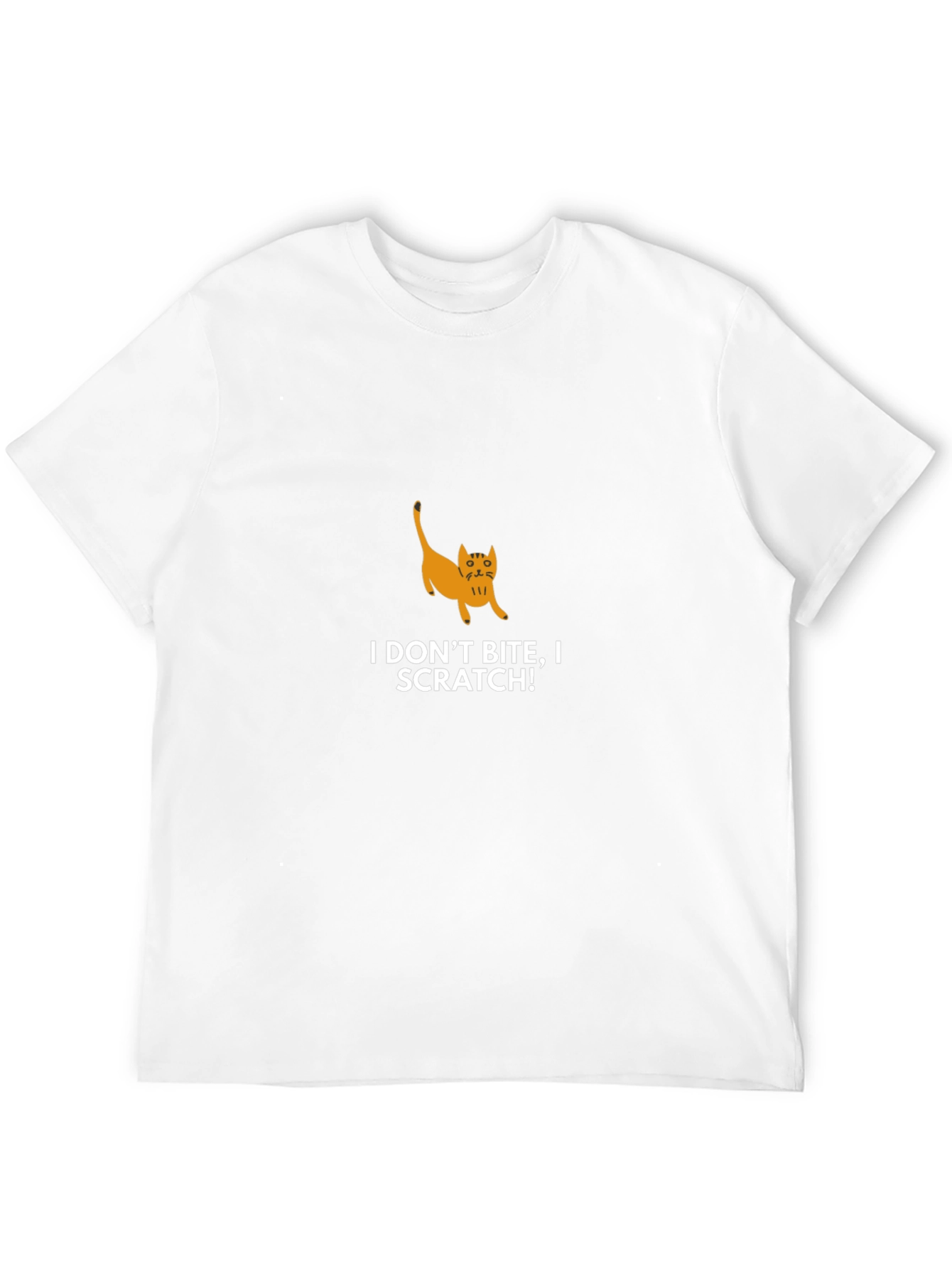 Black Cat Scratch T-Shirt - Funny Graphic Tee view 12