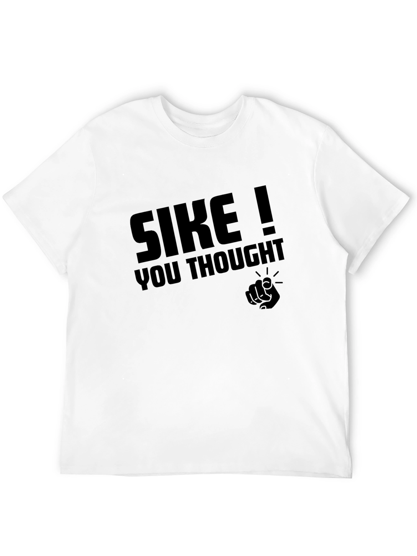 Black SIKE! Funny Graphic Novelty T-Shirt view 12
