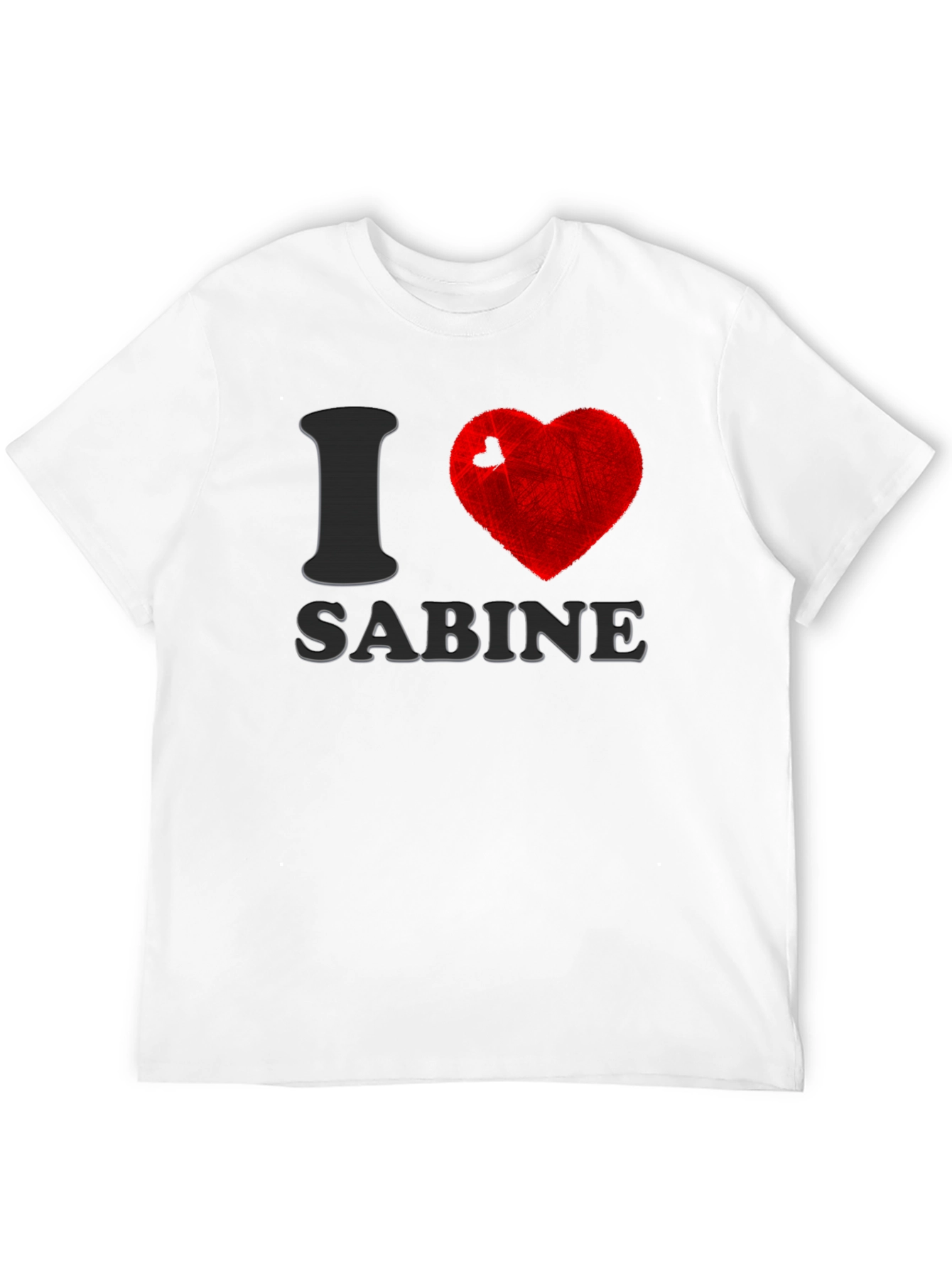 Black I Heart Sabine Black Cotton T-Shirt view 12