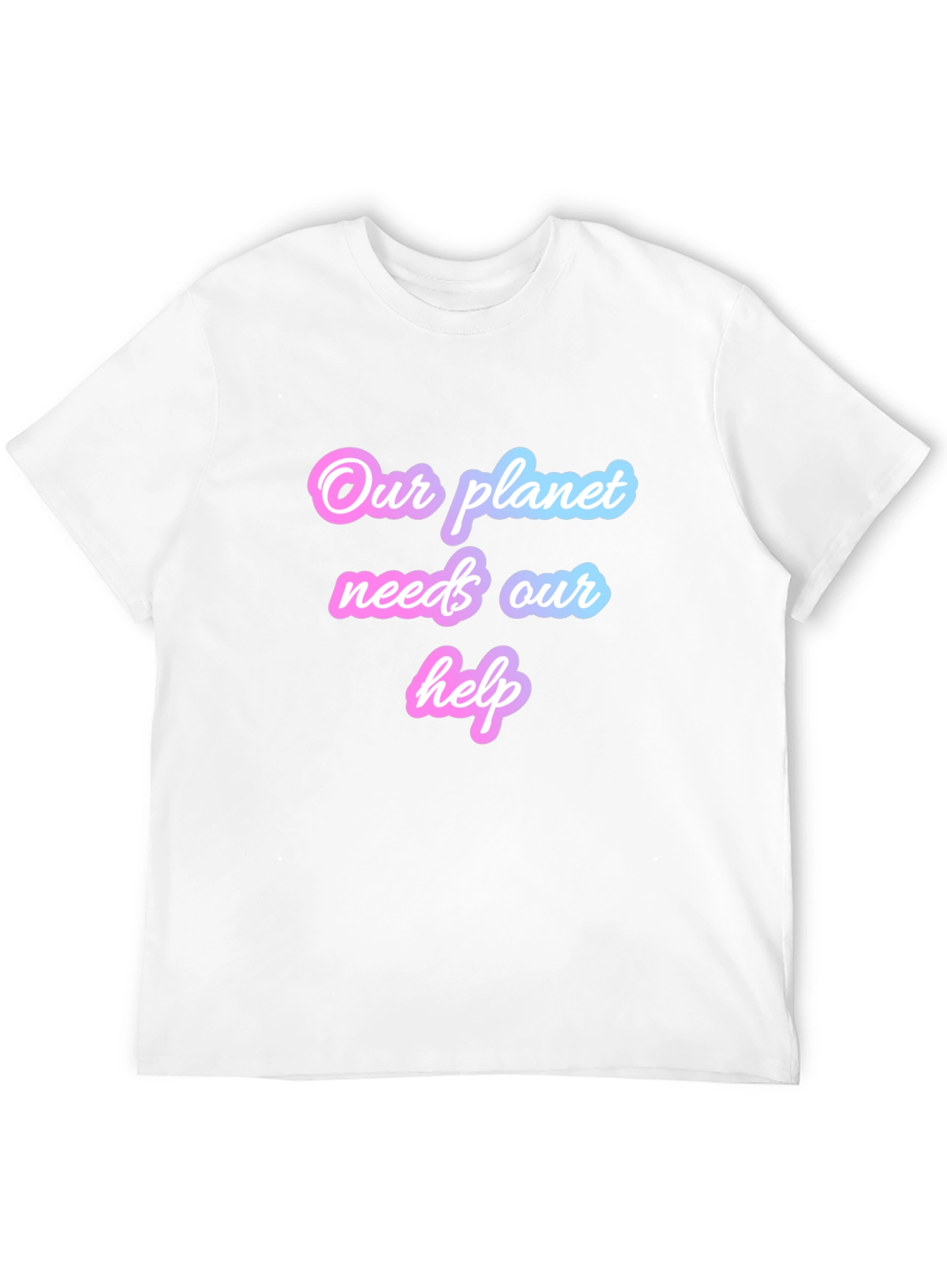 Black Eco-Friendly T-Shirt: Our Planet Needs Our Help view 12