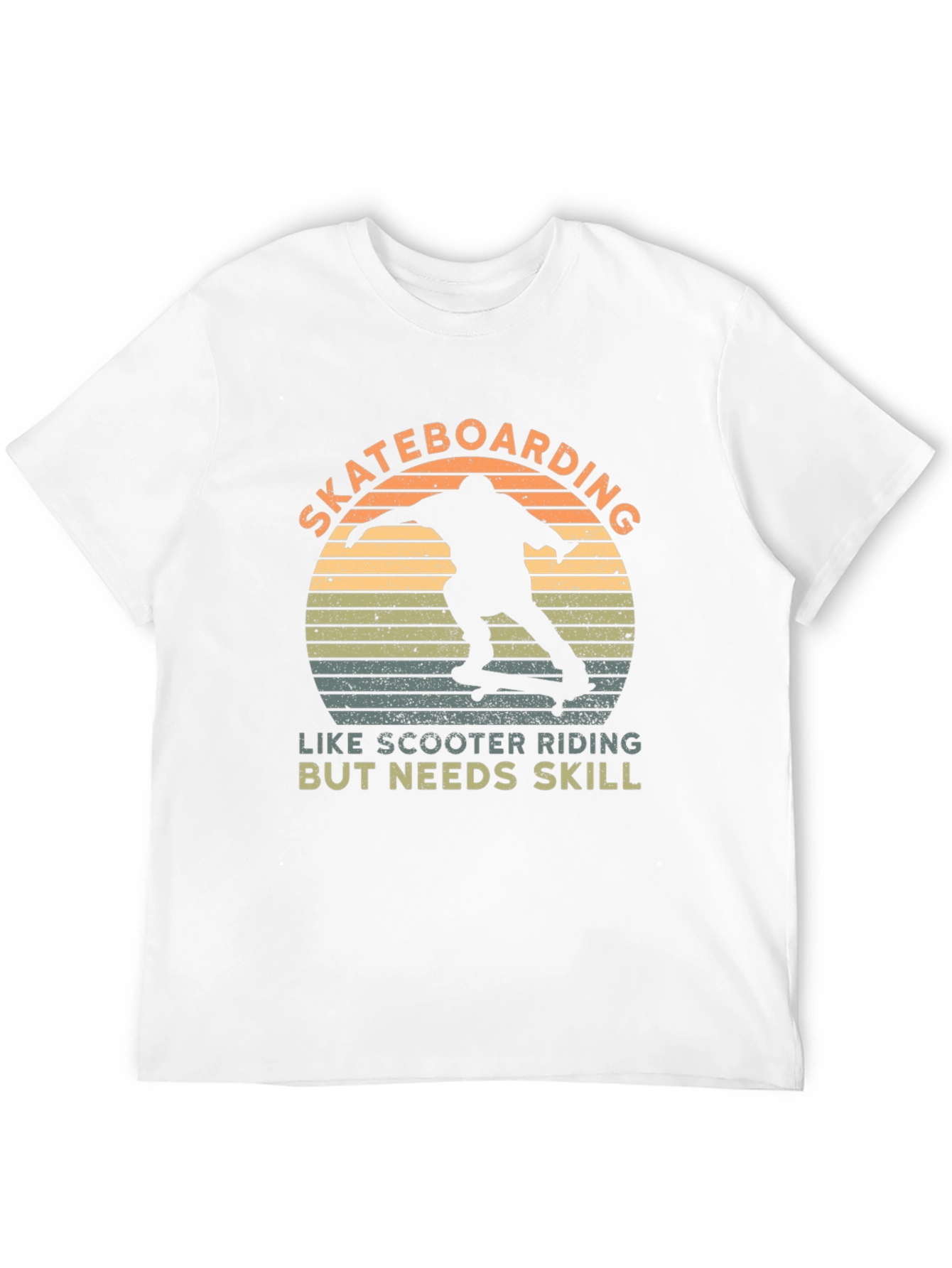 Black Skateboarding T-Shirt - Like Scooter Riding, But Needs Skill view 12