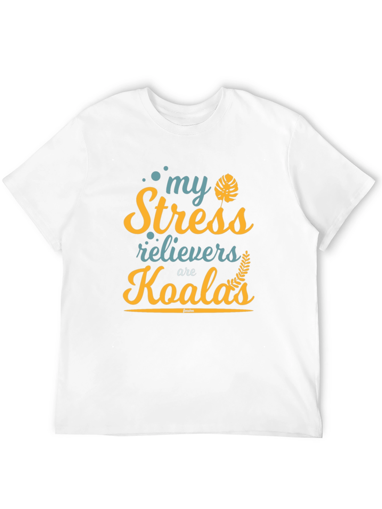 Black My Stress Relievers are Koalas T-Shirt view 12