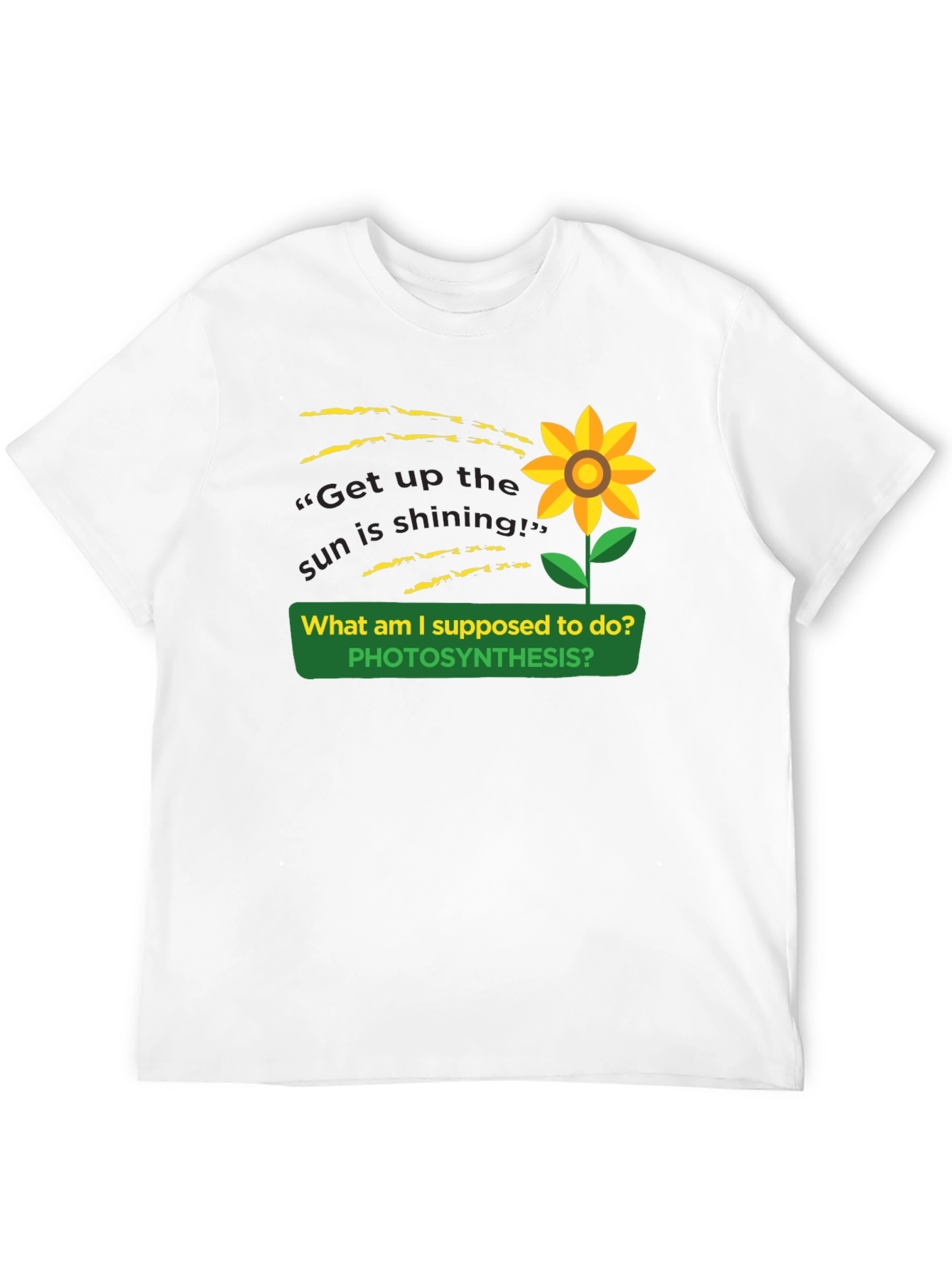 Black Photosynthesis Sunflower Graphic T-Shirt view 12