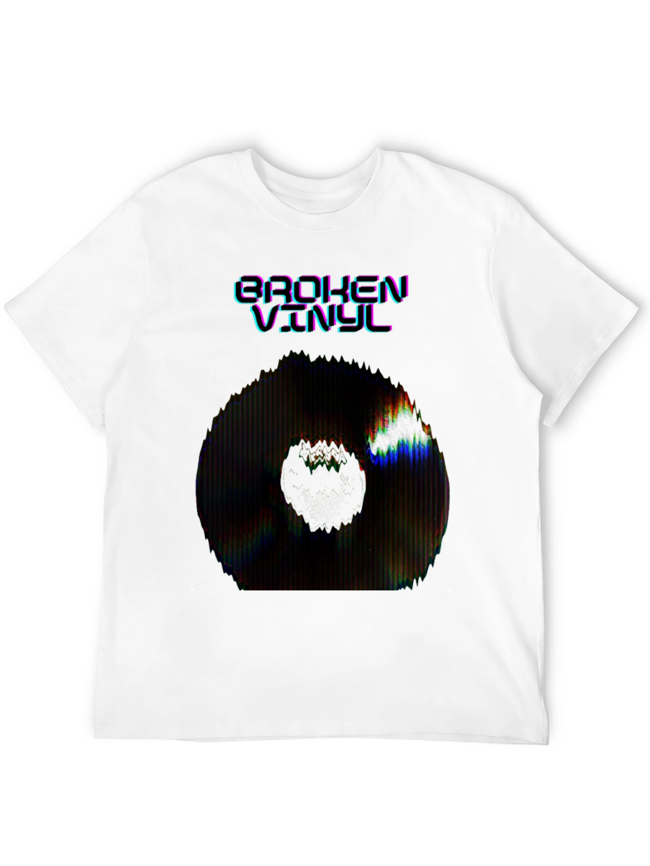Black Broken Vinyl Graphic Tee - Black view 12