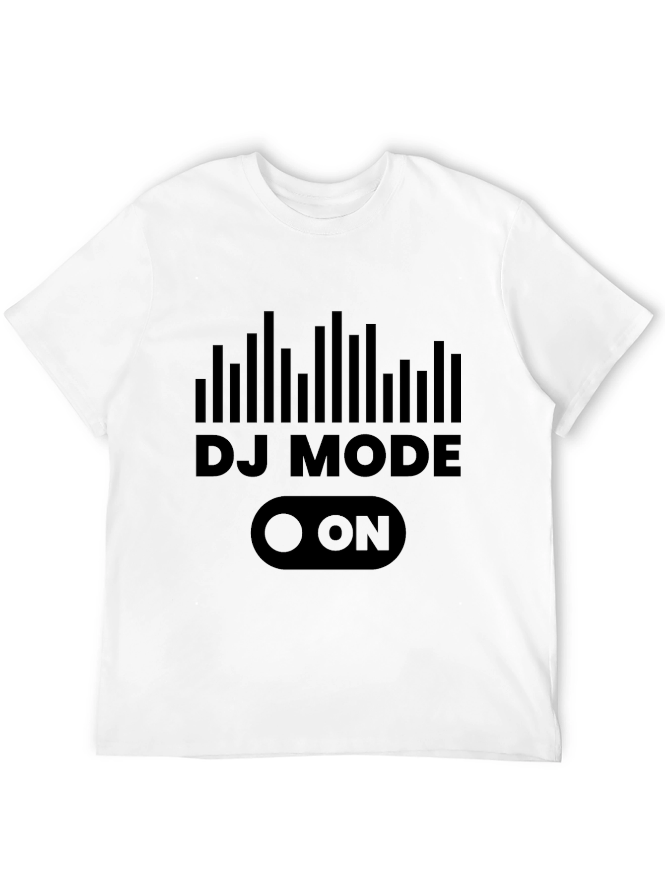 Black DJ Mode ON Graphic Tee - Black view 12