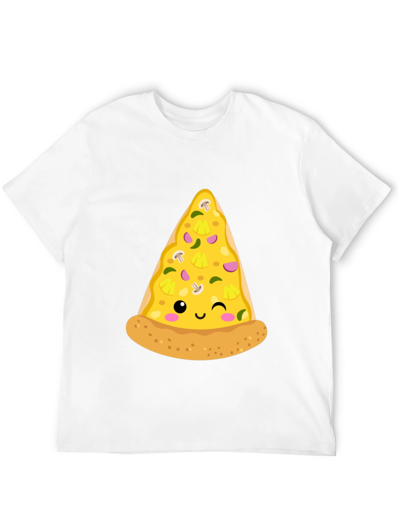Black Pizza Slice Graphic Tee - Casual Black T-Shirt view 12