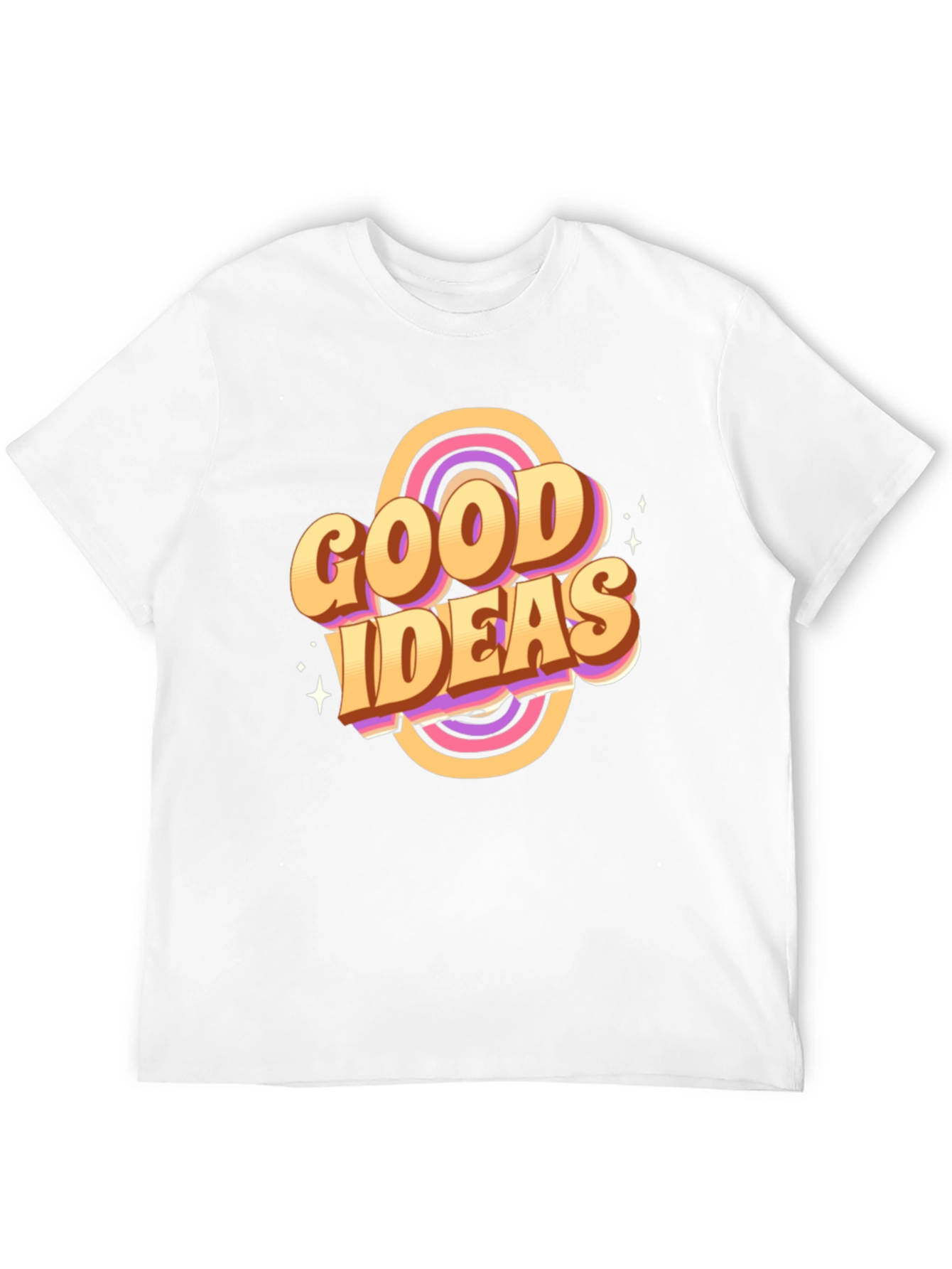Black Good Ideas Graphic Tee - Retro Style T-Shirt view 12