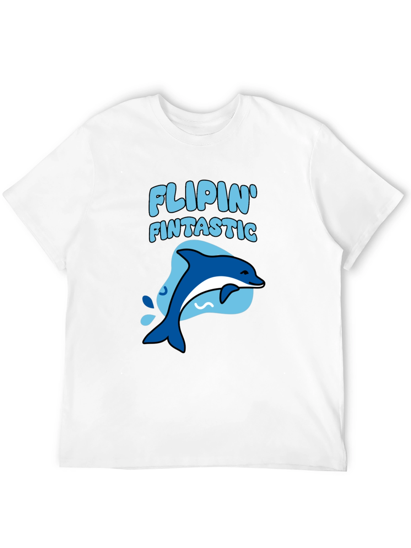 Black Flippin' Fintastic Dolphin Graphic Tee view 12