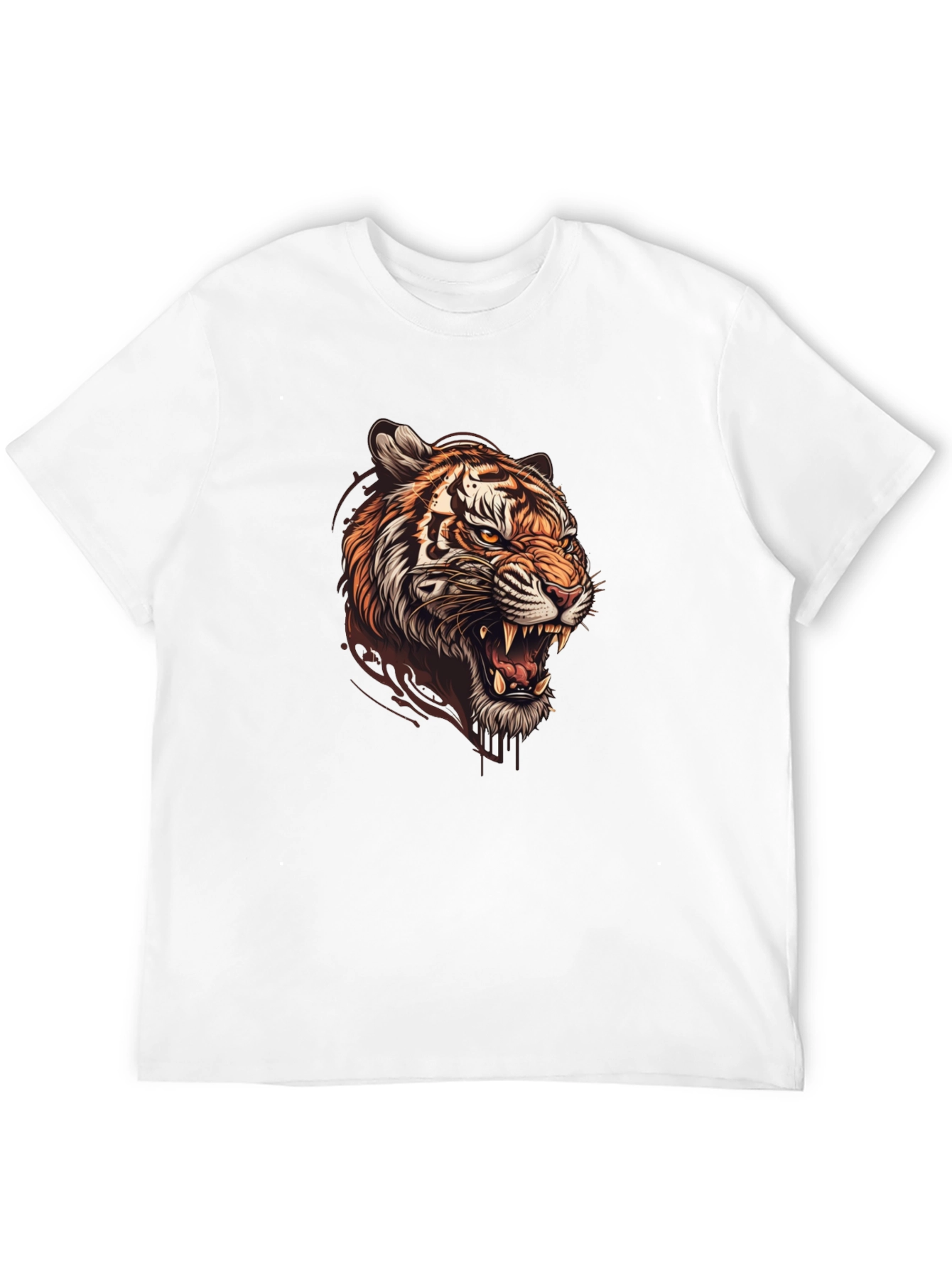 Black Tiger Graphic Black T-Shirt - Bold Design view 12