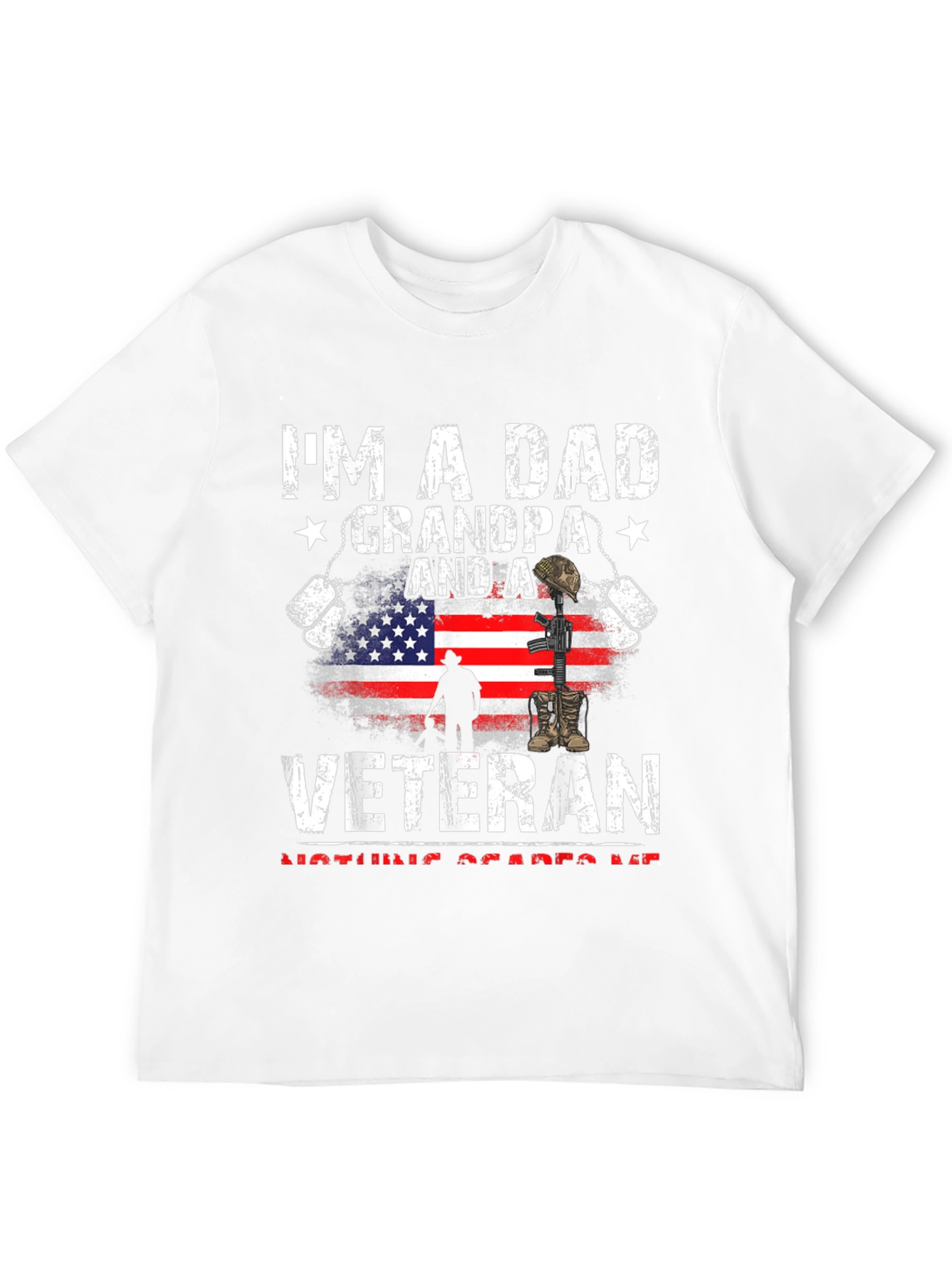 Black Dad Grandpa Veteran Graphic Tee view 12