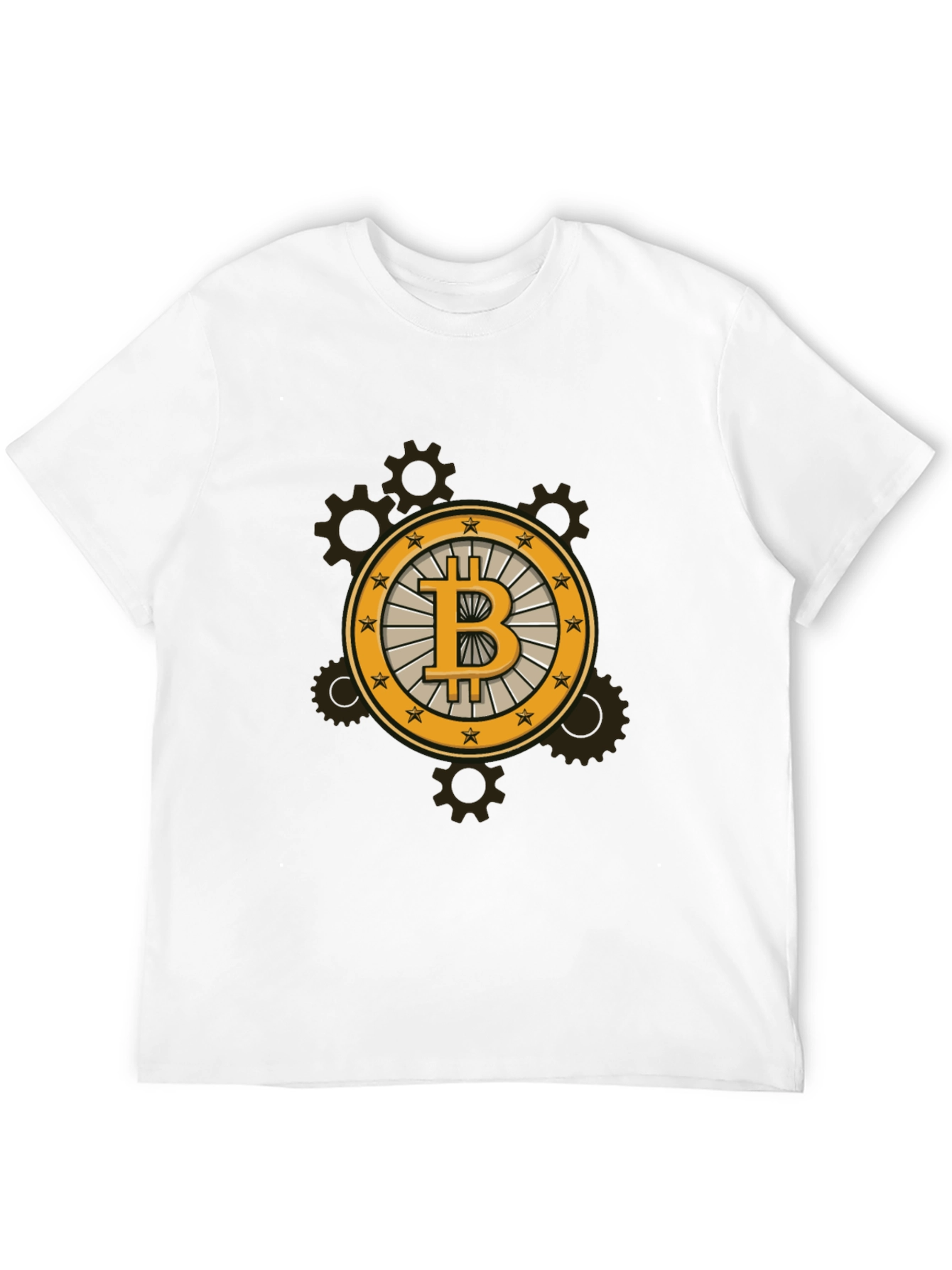 Black Bitcoin Steampunk Black Tee view 12