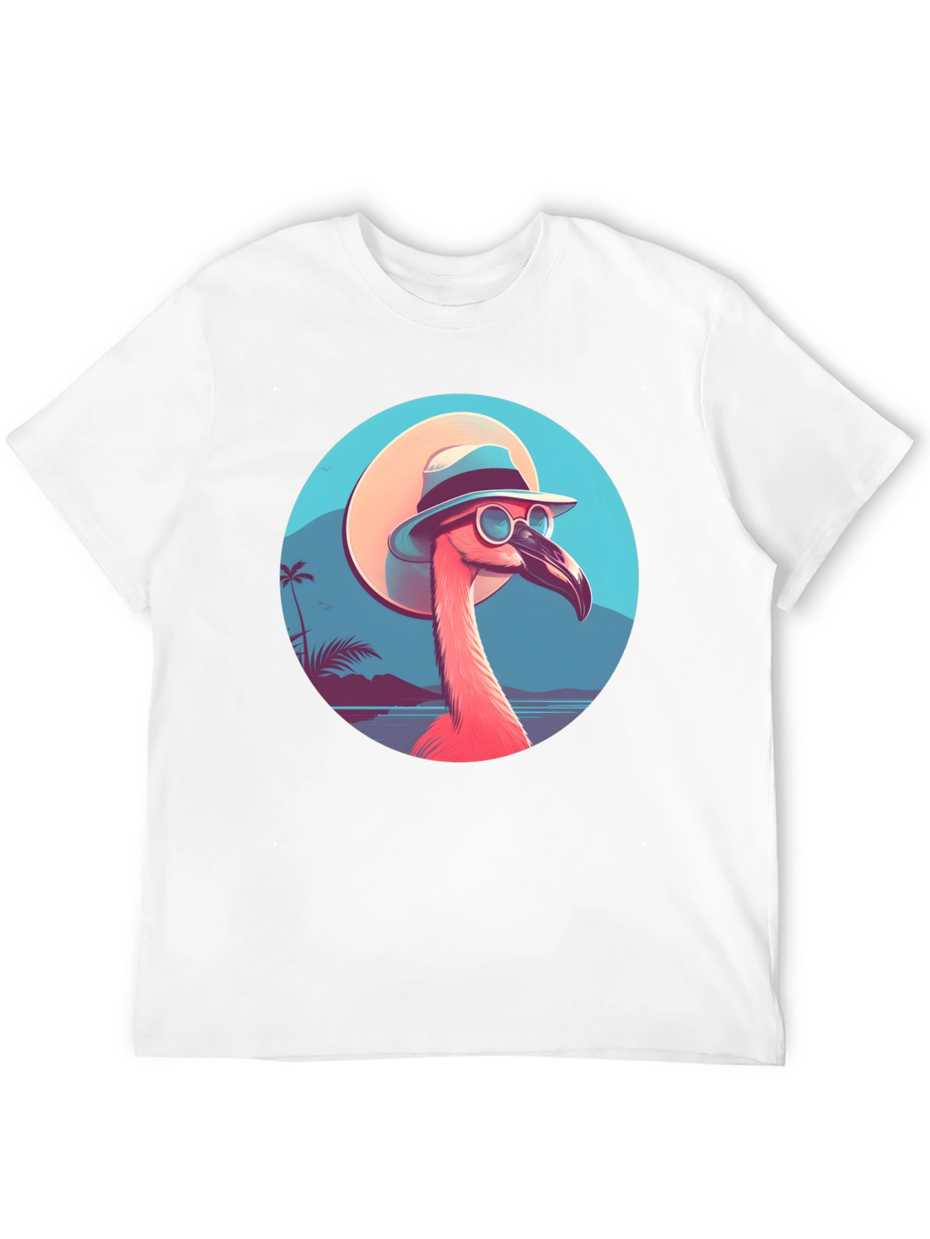 Black Cool Flamingo T-Shirt - Tropical Vibes view 12