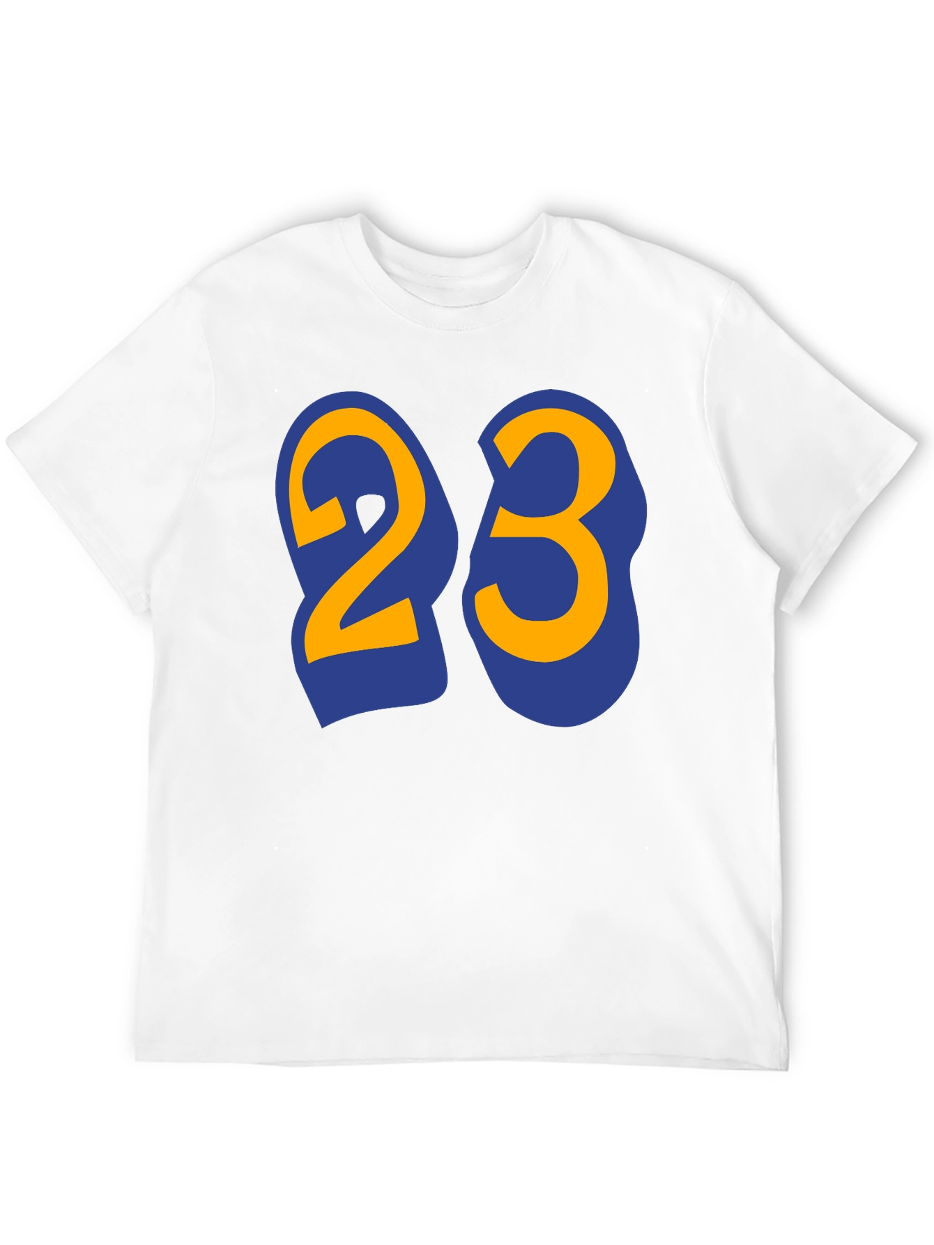 Black Men's Black T-Shirt with Number 23 Graphic view 12