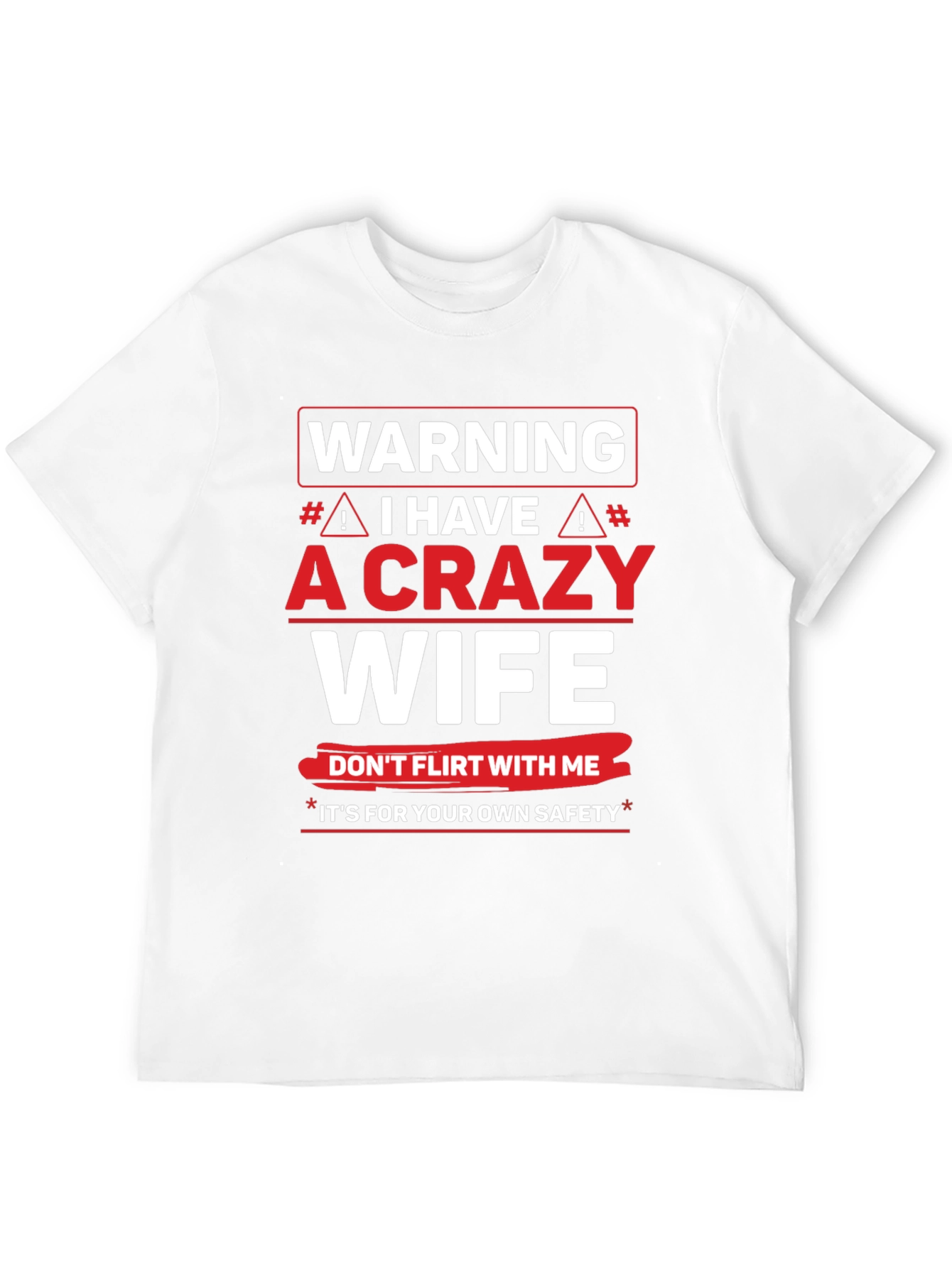 Black Warning Crazy Wife T-Shirt Novelty Husband Gift view 12