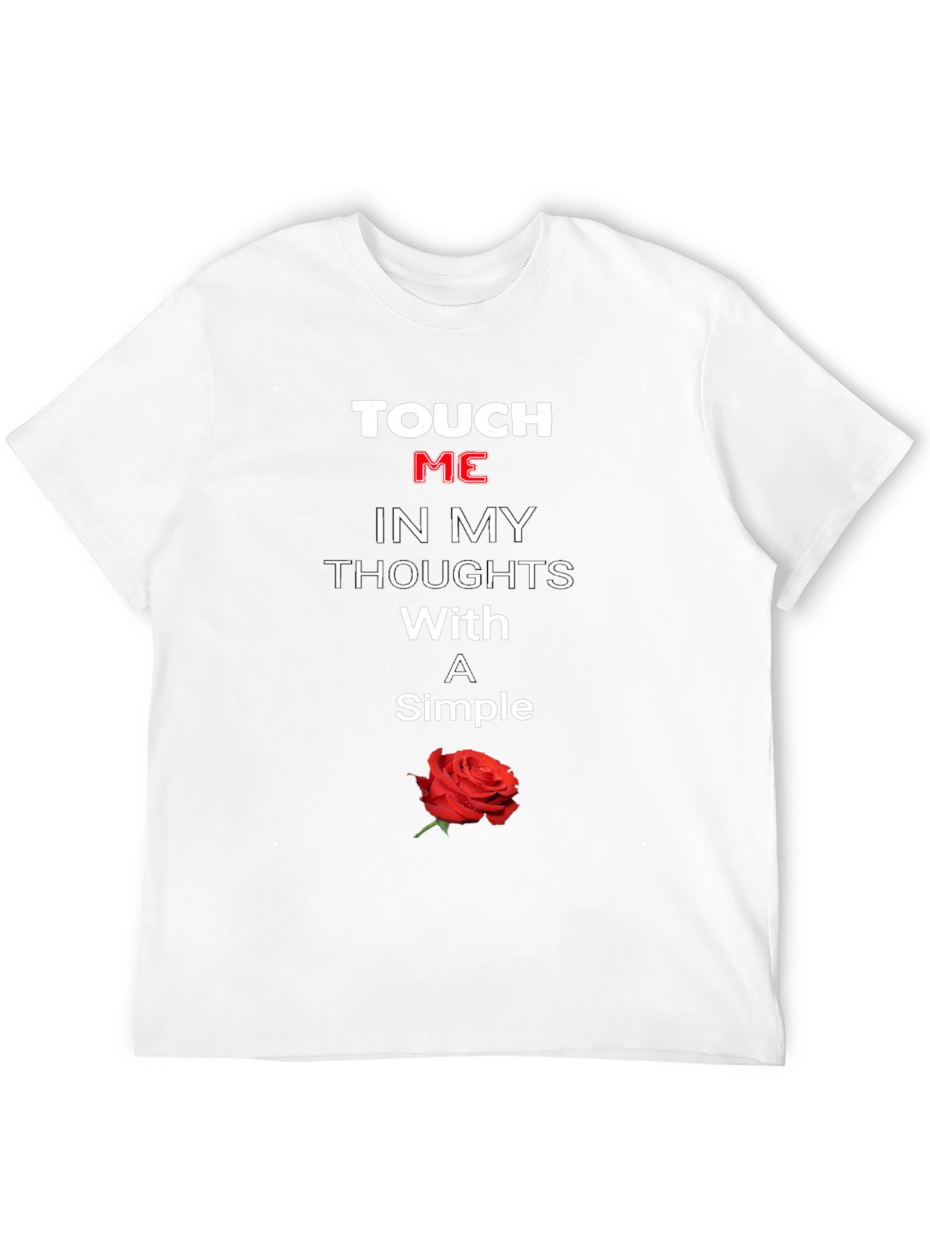 Black Touch Me T-Shirt With Rose view 12