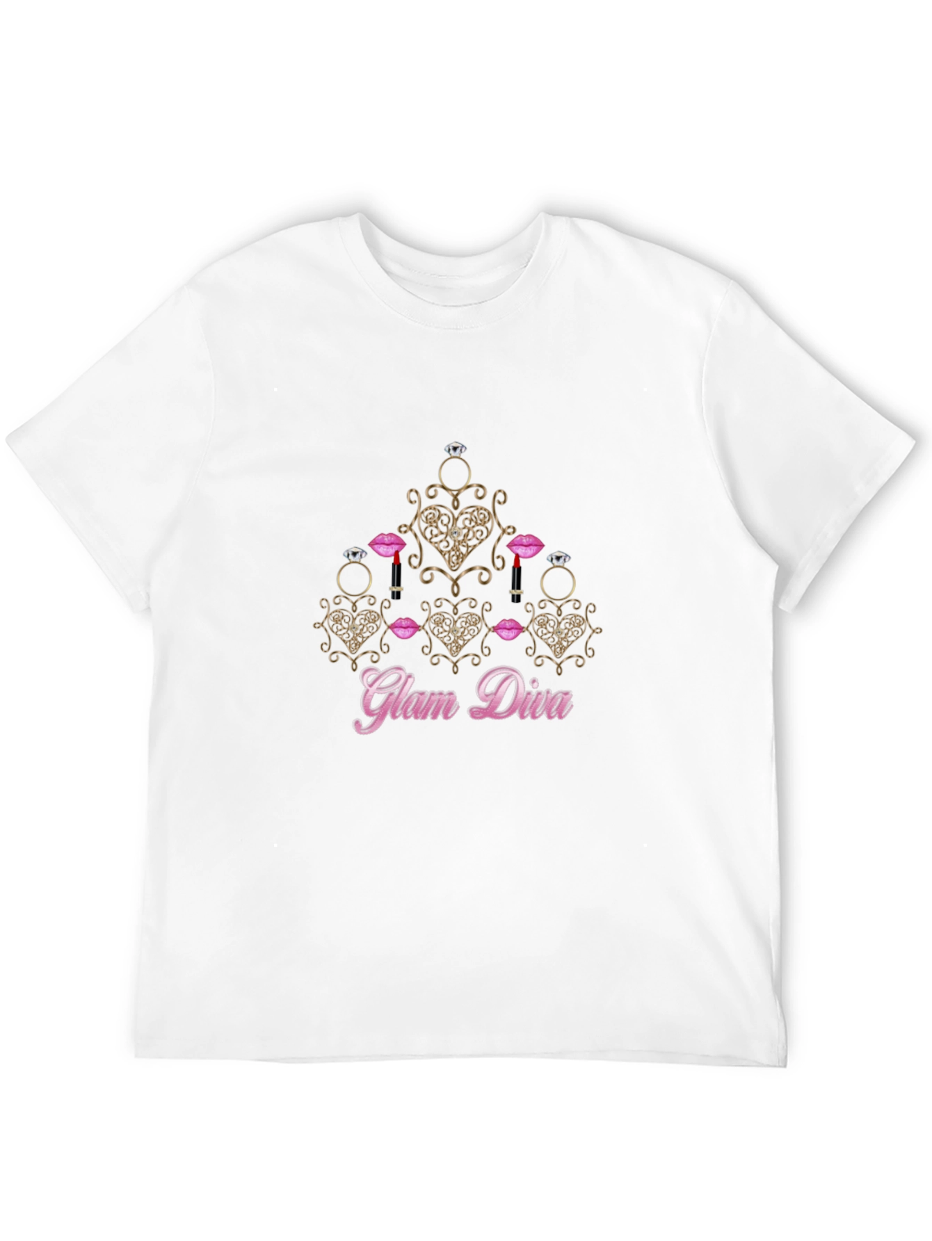 Black Glam Diva Graphic Black T-Shirt view 12