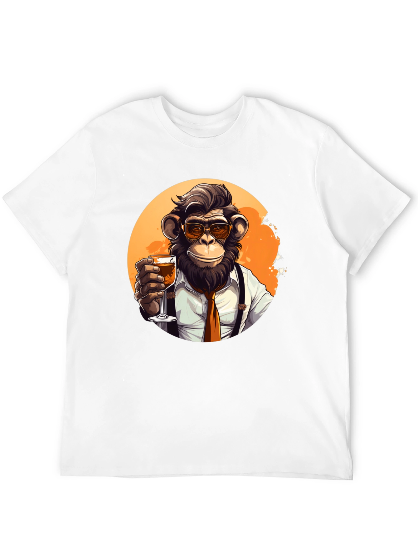Black Dapper Monkey Black T-Shirt view 12
