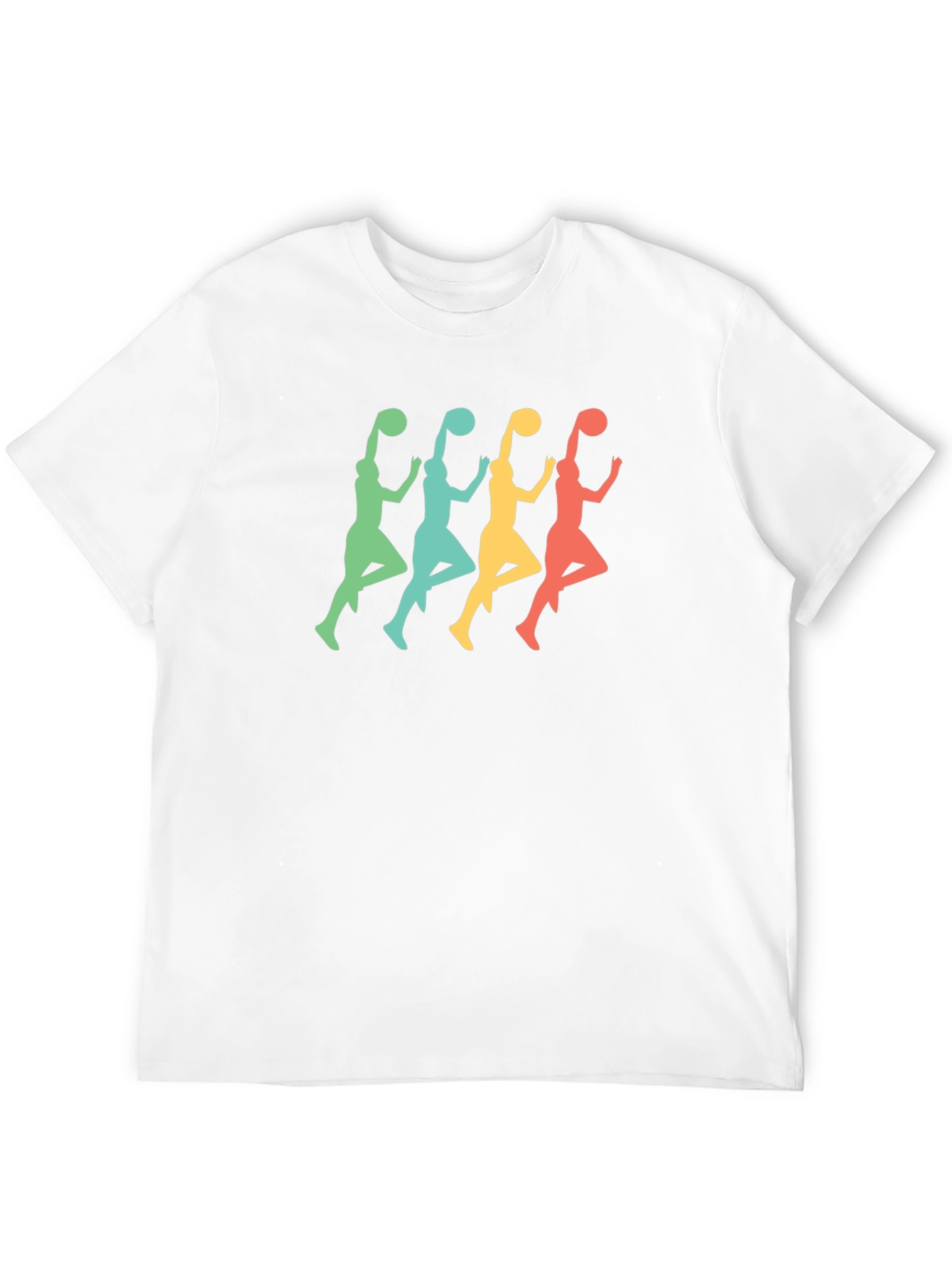 Black Retro Basketball Player Silhouette Graphic Tee view 12