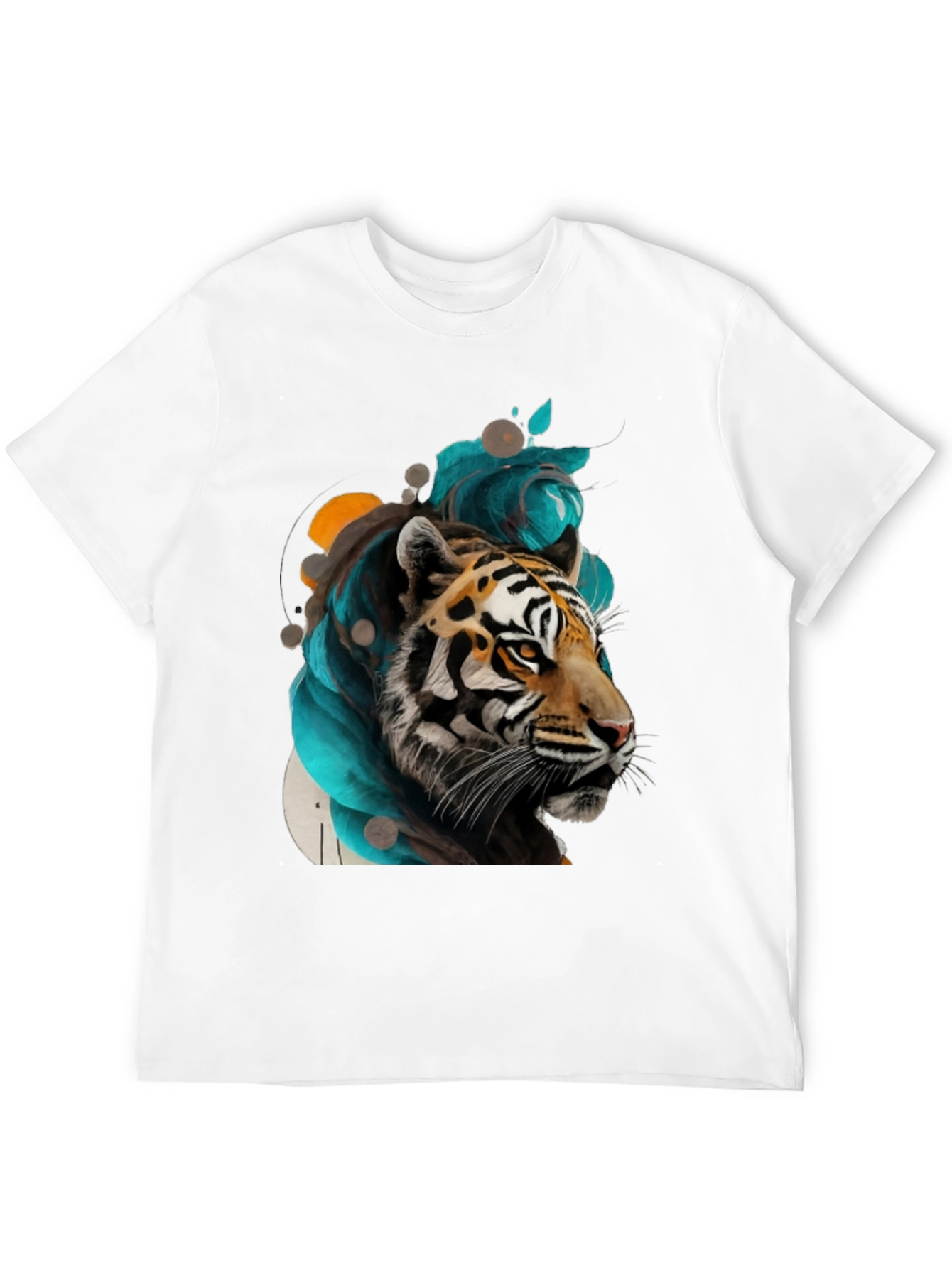 Black Tiger Art Black Tee - Men's Graphic T-Shirt view 12