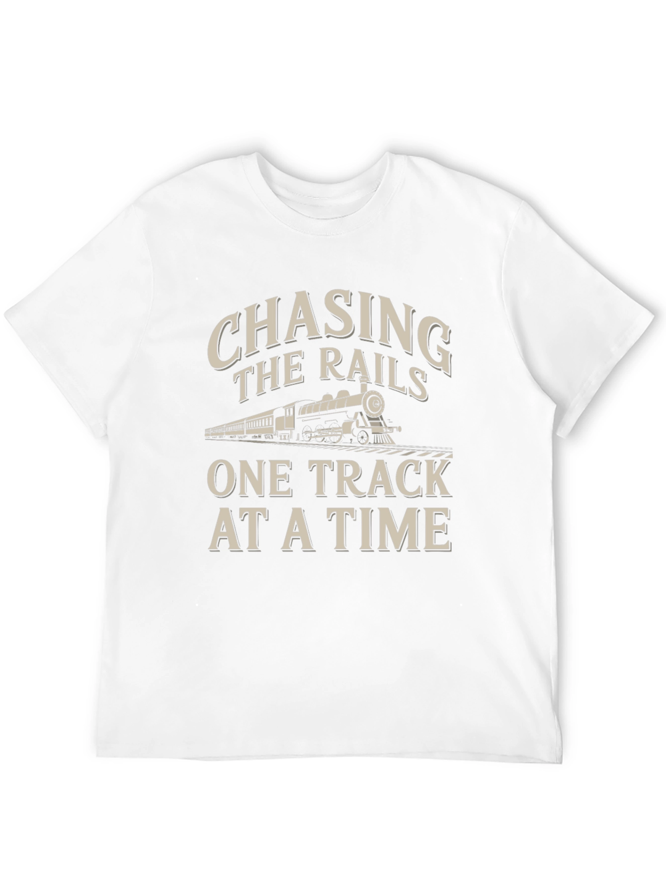 Black Chasing The Rails Train Graphic Tee view 12
