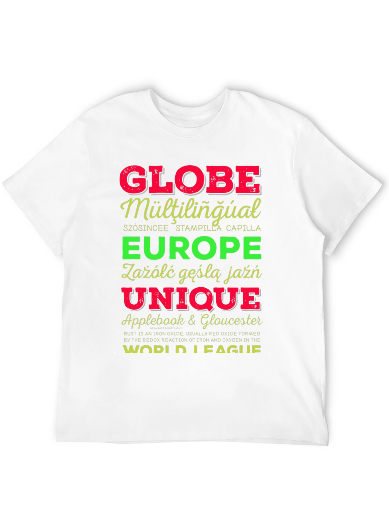 Black Globe Multilingual Graphic T-Shirt view 12