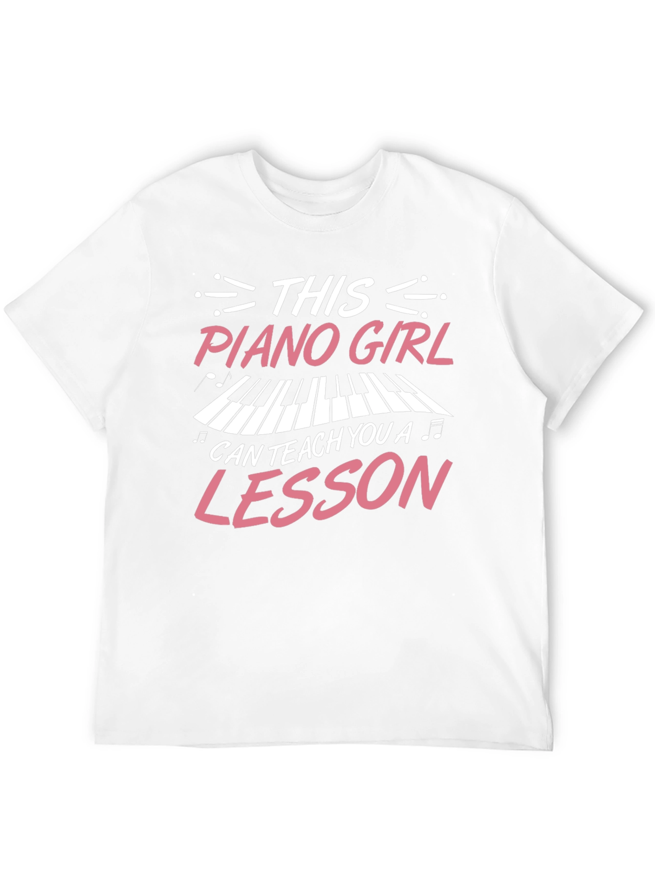 Black Piano Girl Teacher T-Shirt - Music Lesson Gift view 12
