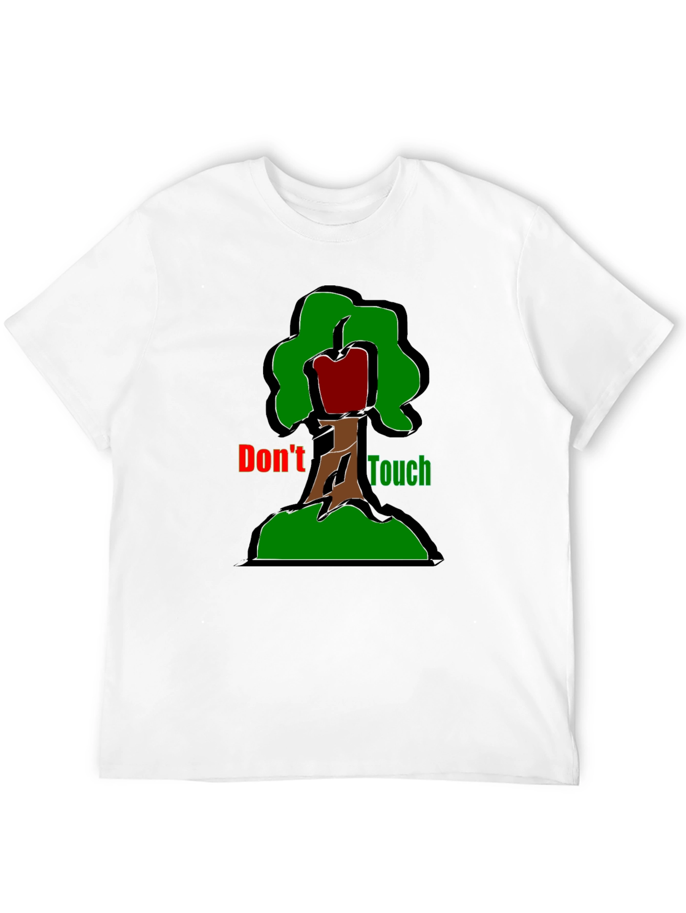 Black Don't Touch T-Shirt - Graphic Tree Design view 12