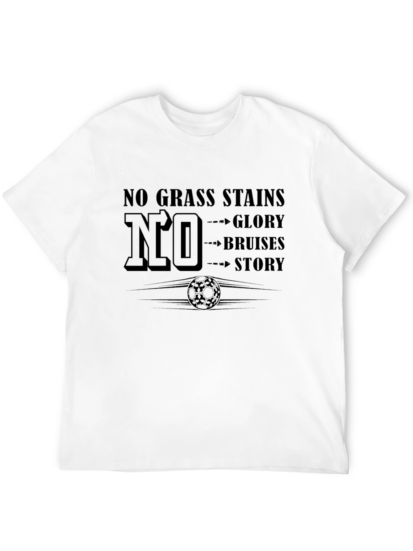 Black No Grass Stains, No Glory T-Shirt view 12