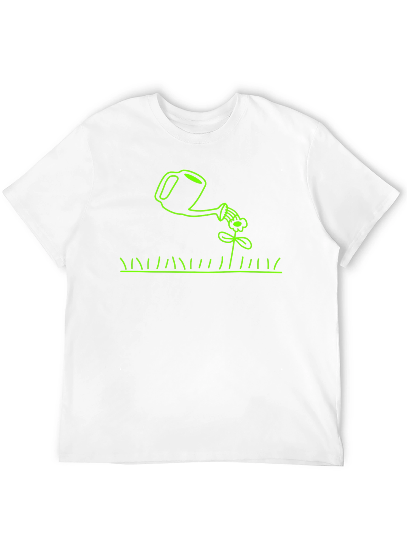 Black Whimsical Watering Can & Flower Graphic Tee view 12