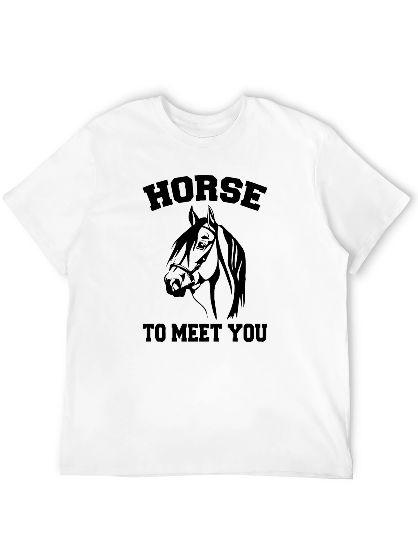 Black Horse To Meet You Graphic Black T-Shirt view 12