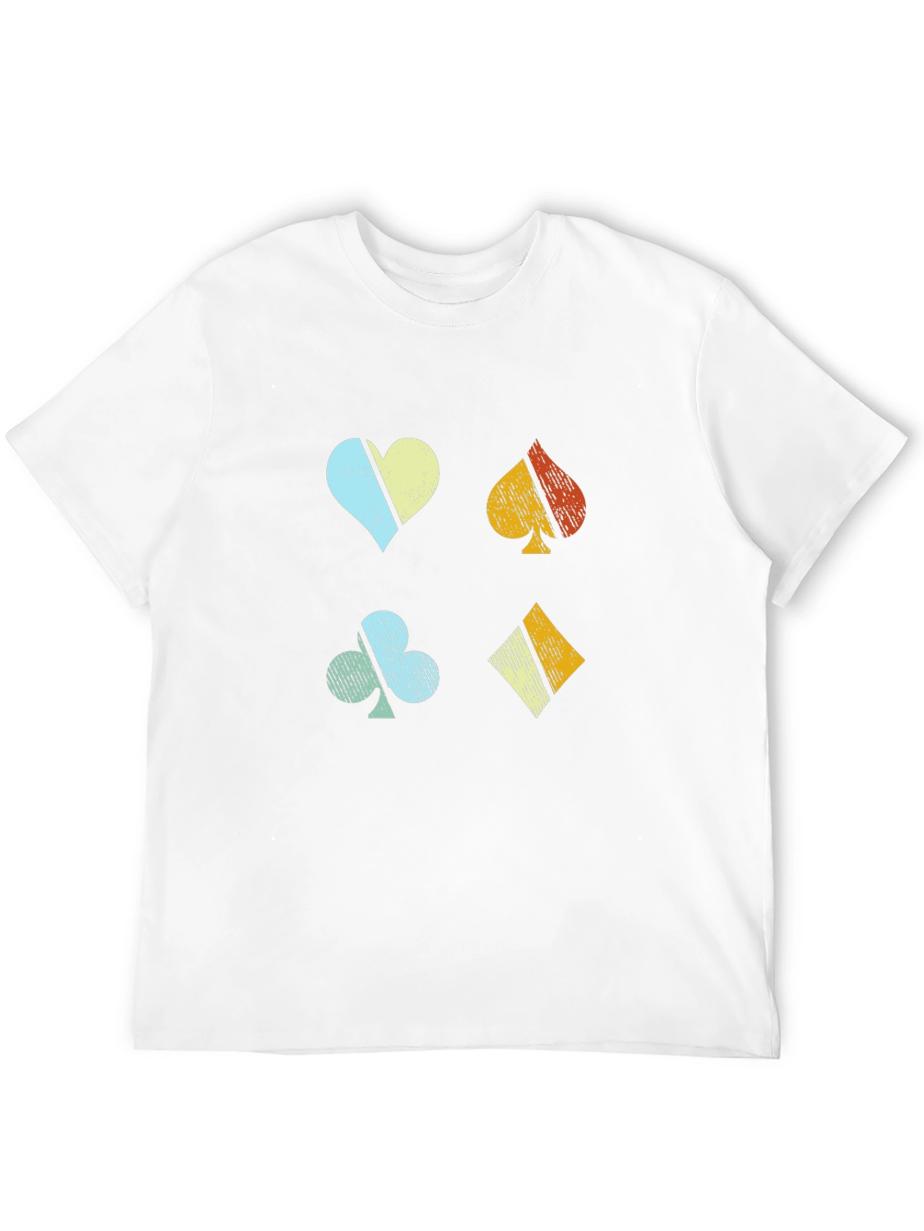 Suits Tee - Vintage Style Card Suits Graphic T-Shirt - 12