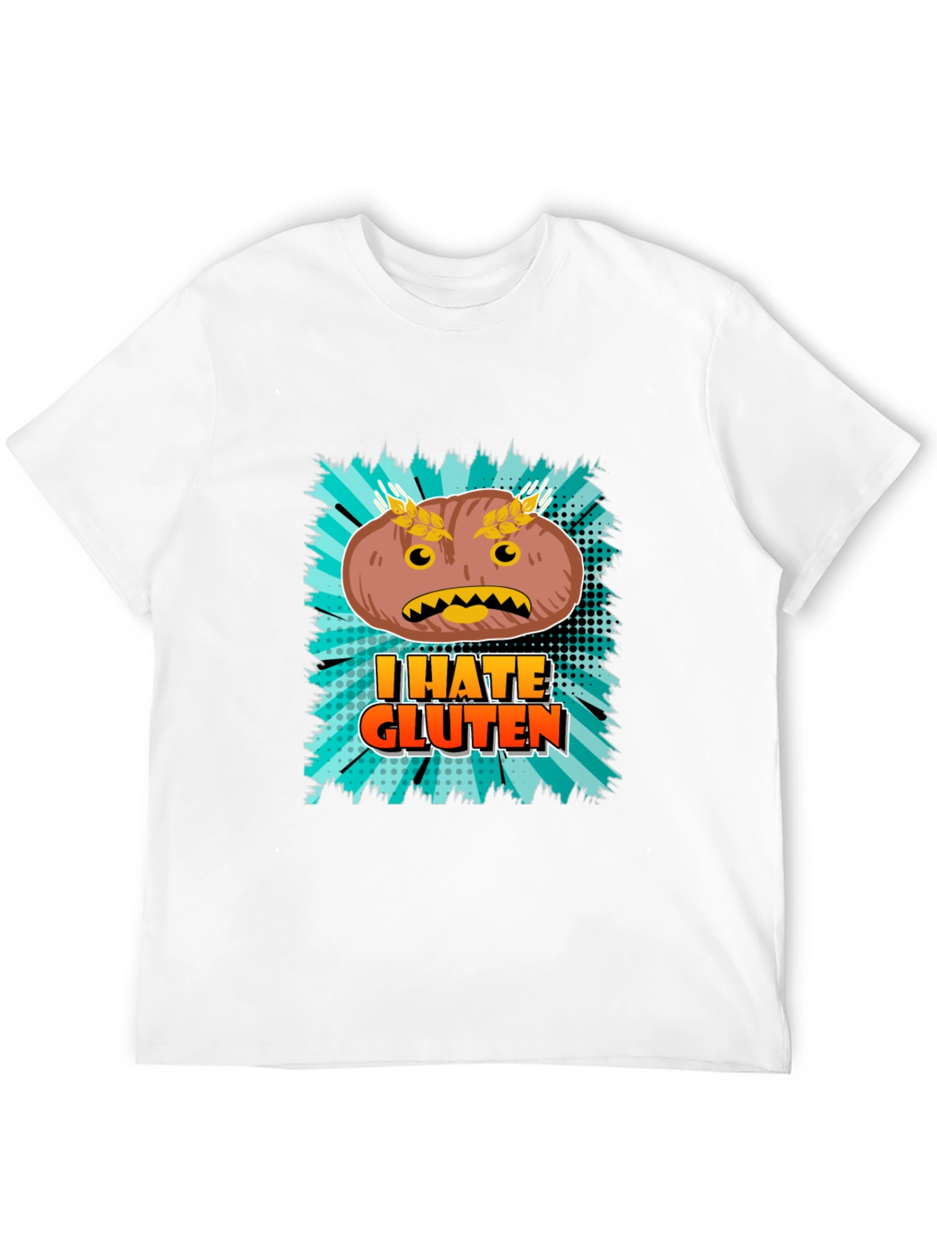 I Hate Gluten T-Shirt - Funny Food Allergy Tee - 12