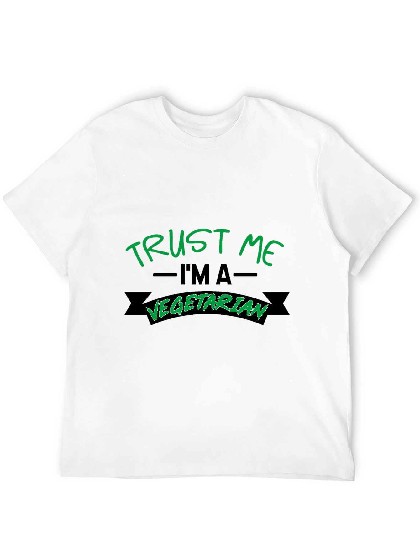 Black Trust Me I'm a Vegetarian Black T-Shirt view 12