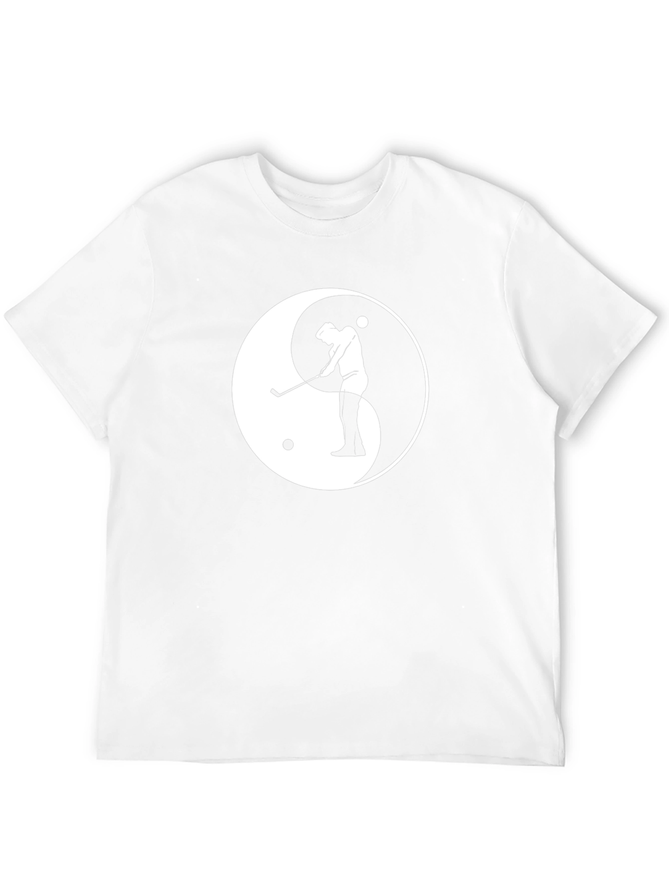 Black Yin Yang Golf T-Shirt - Classic Black Tee view 12