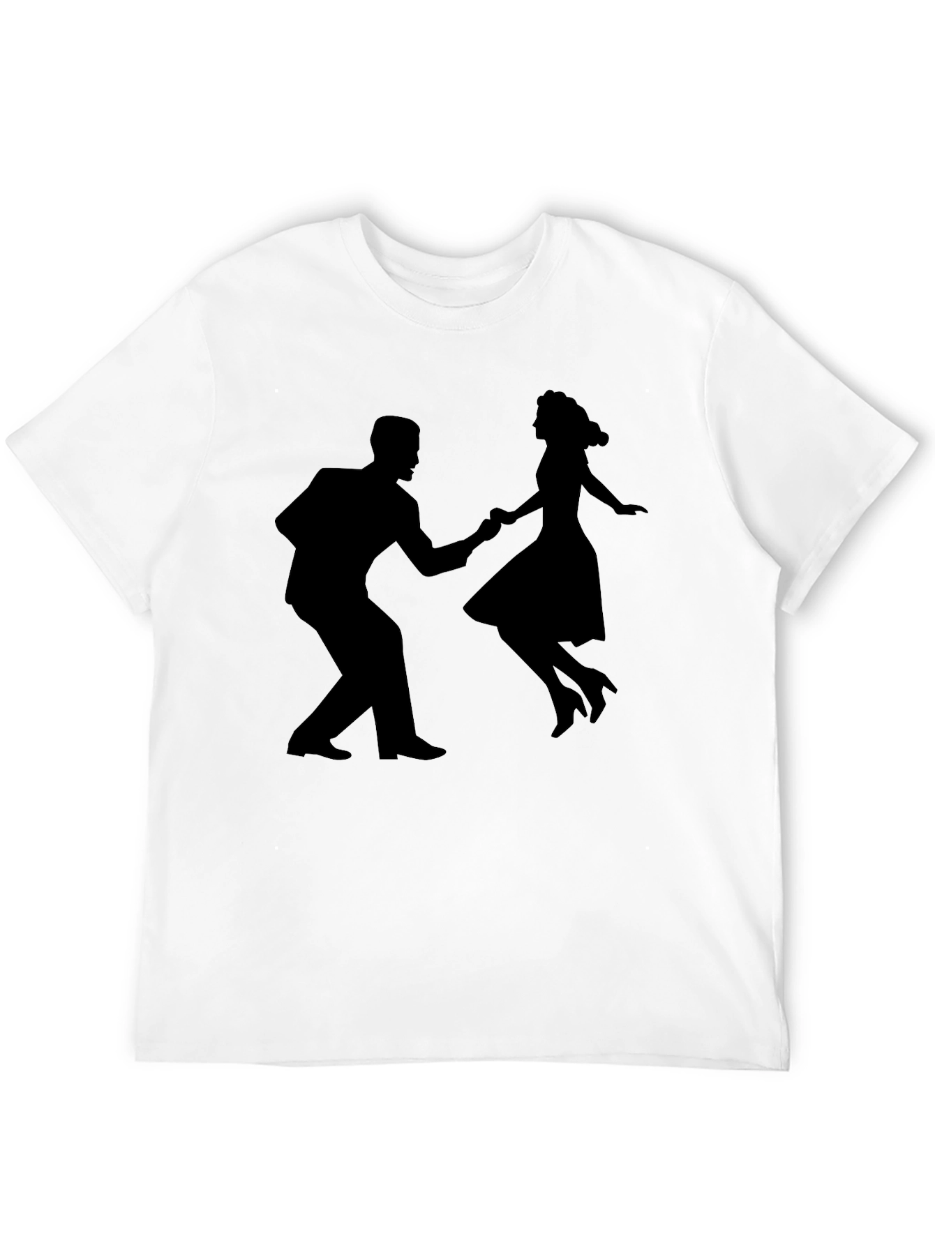 Black Retro Dance T-Shirt - Swing Style Graphic Tee view 12