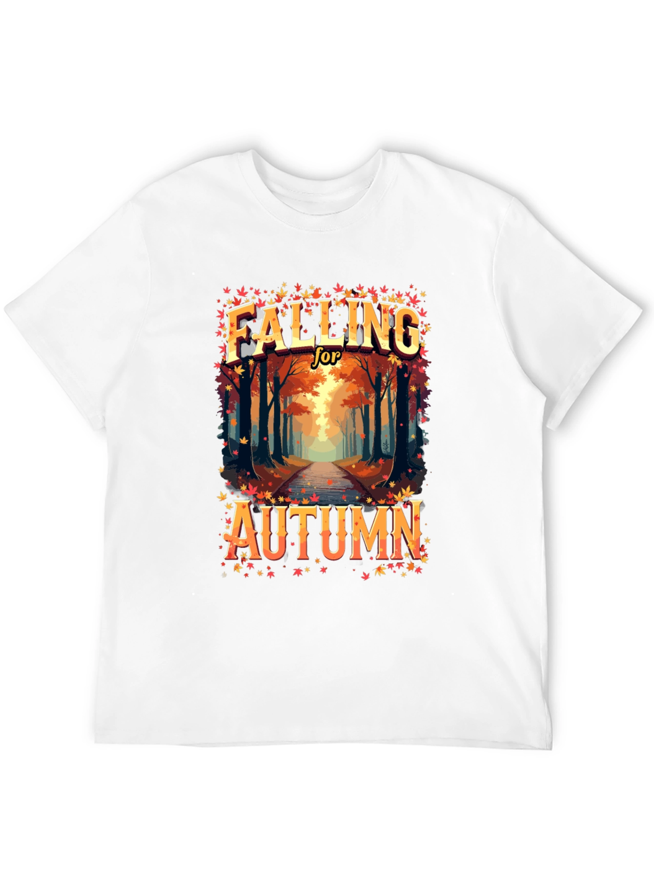 Black Falling for Autumn T-Shirt view 12
