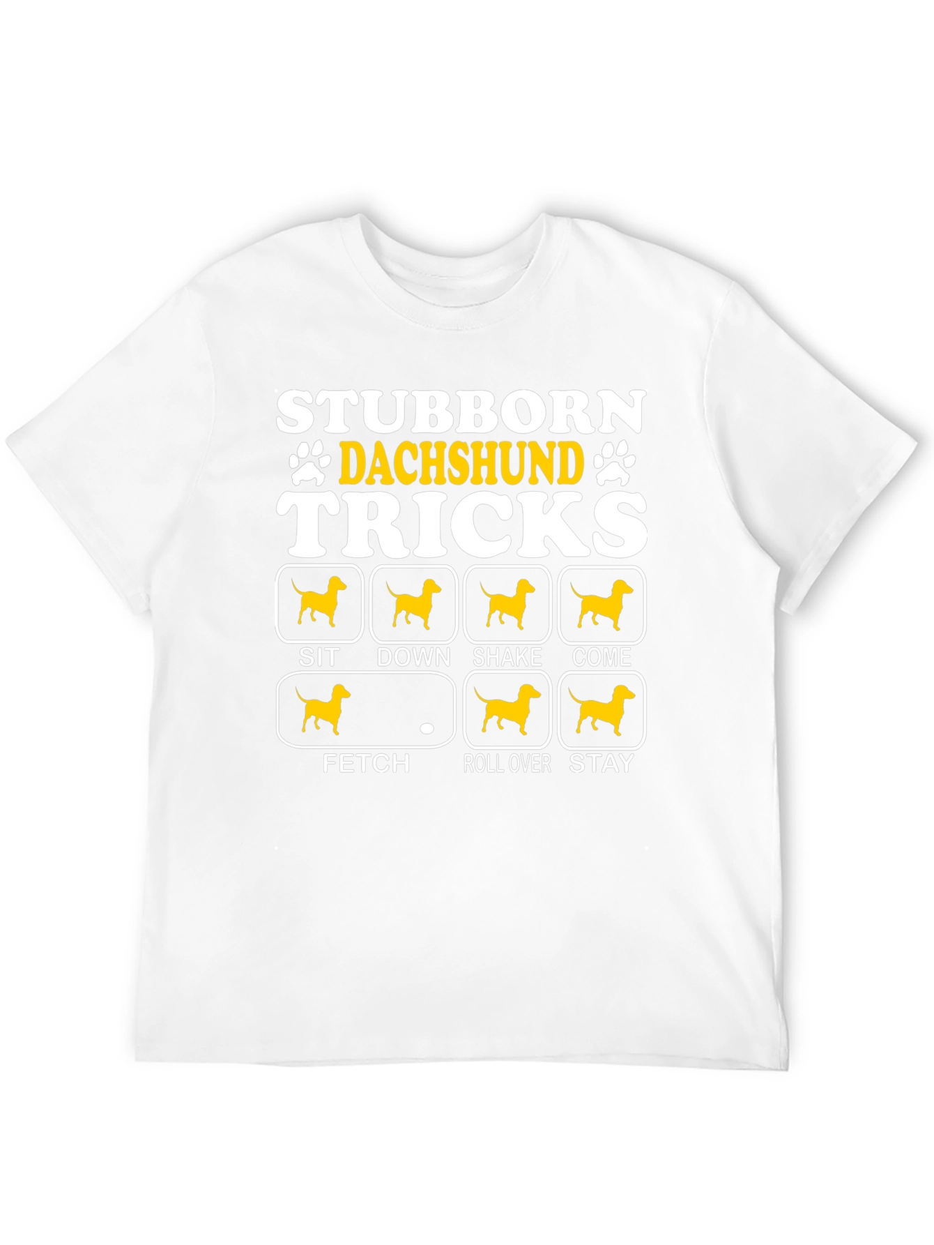 Black Stubborn Dachshund Tricks Graphic T-Shirt view 12