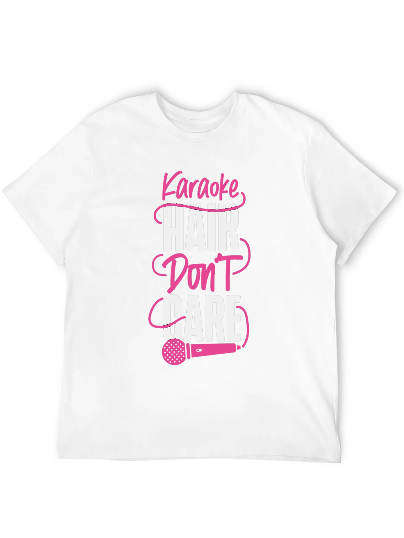 Black Karaoke Hair Don't Care Graphic Tee view 12