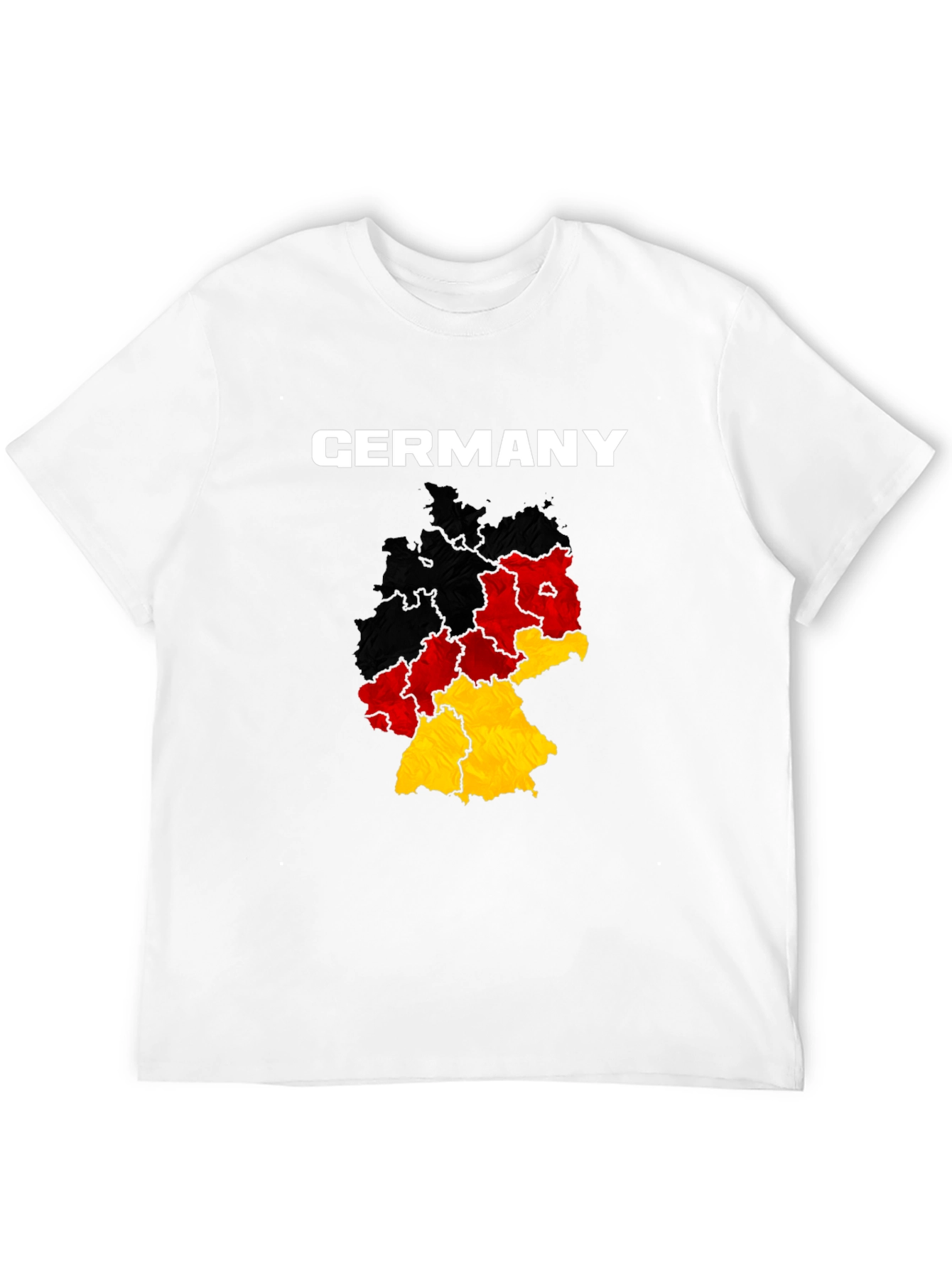 Germany Map T-Shirt - Black, Cotton - 12