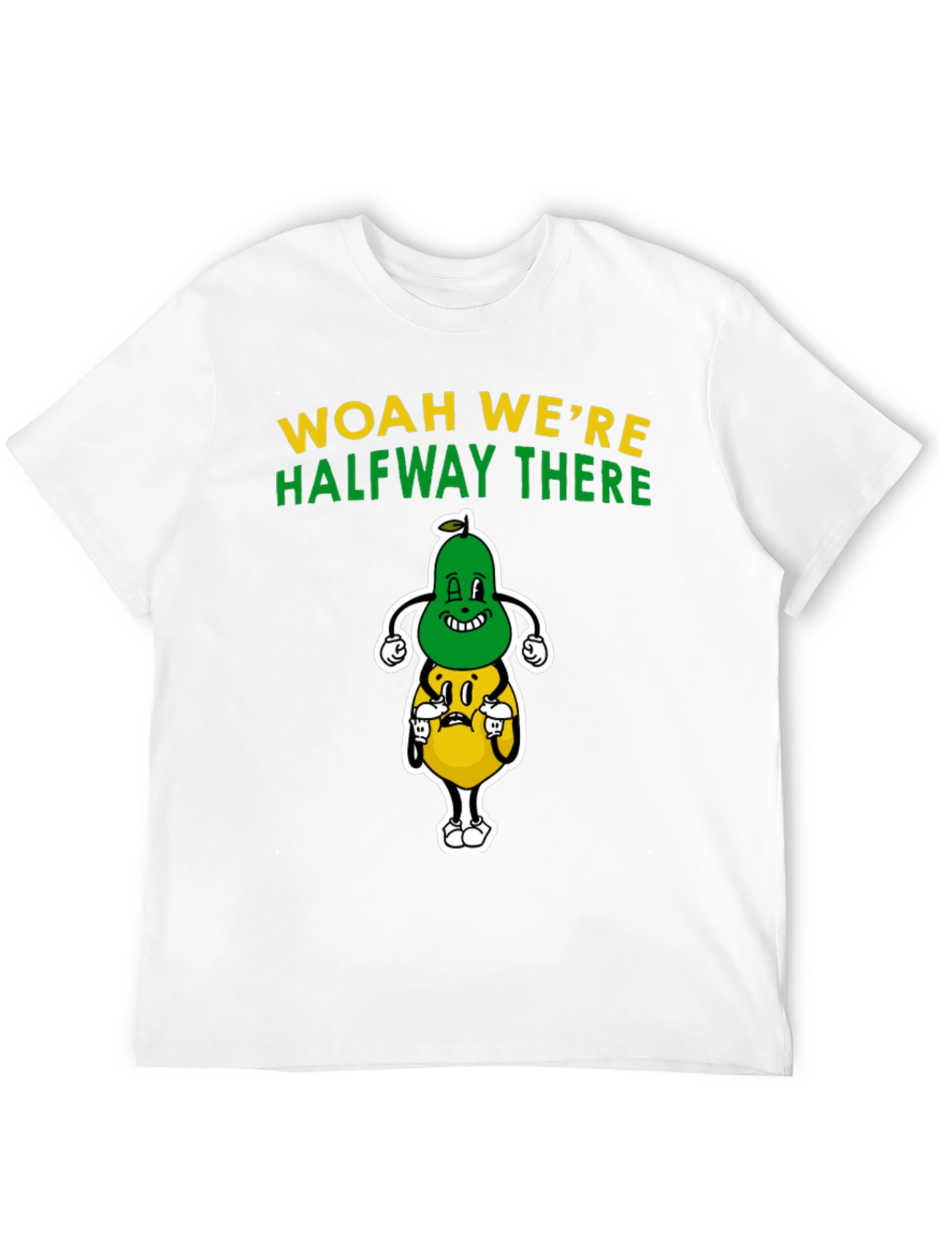 Black Woah We're Halveway There Cartoon Graphic T-Shirt view 12
