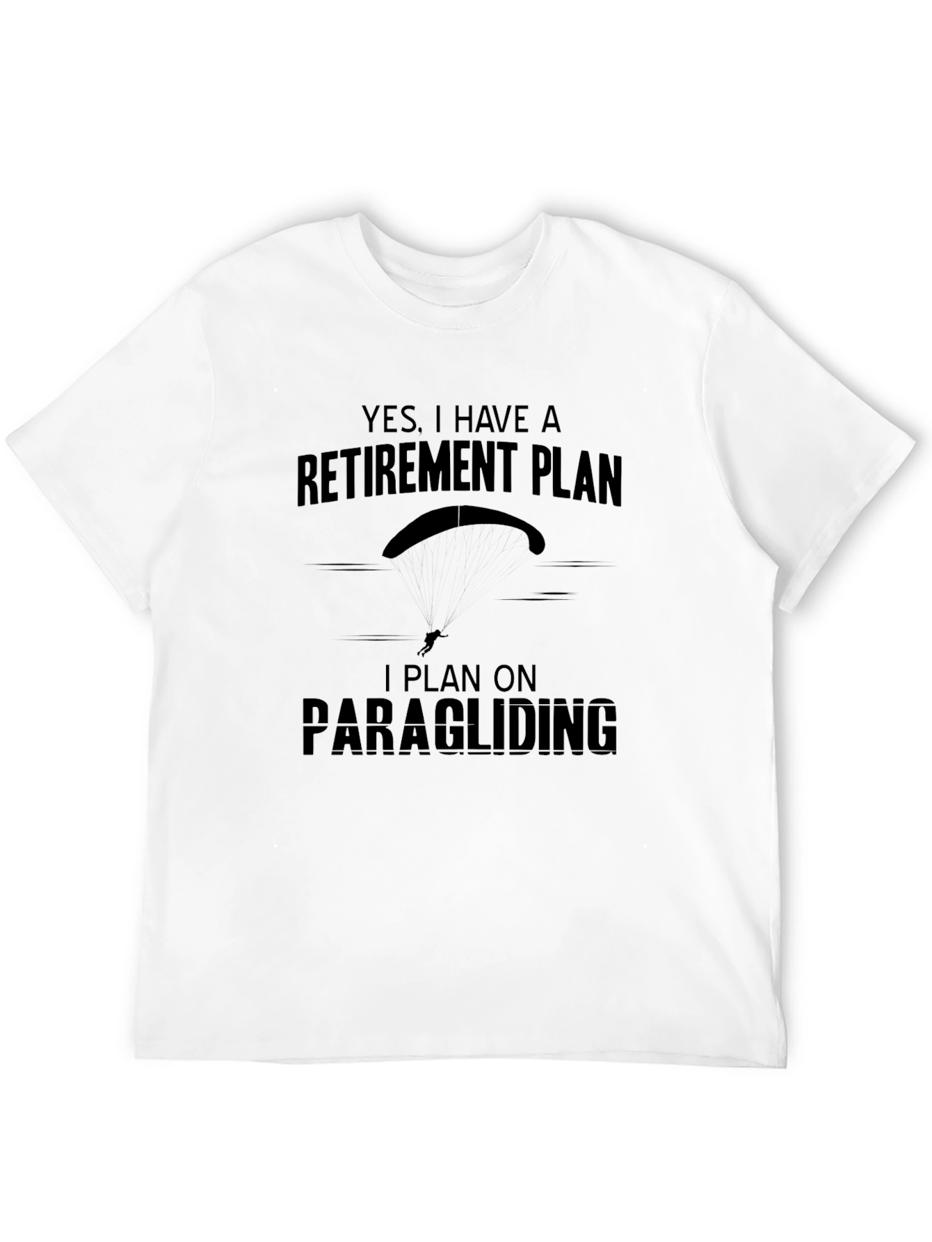 Black Paragliding Retirement Plan T-Shirt view 12