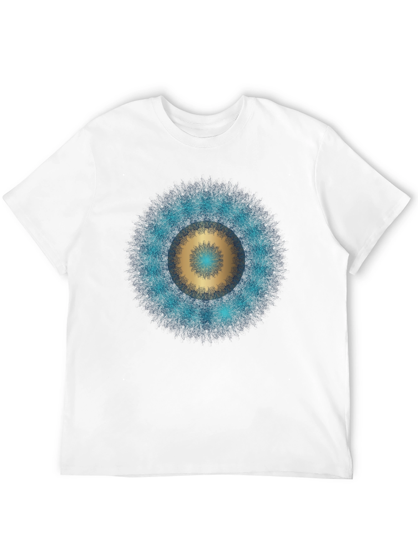 Black Cosmic Mandala Graphic T-Shirt - Black view 12