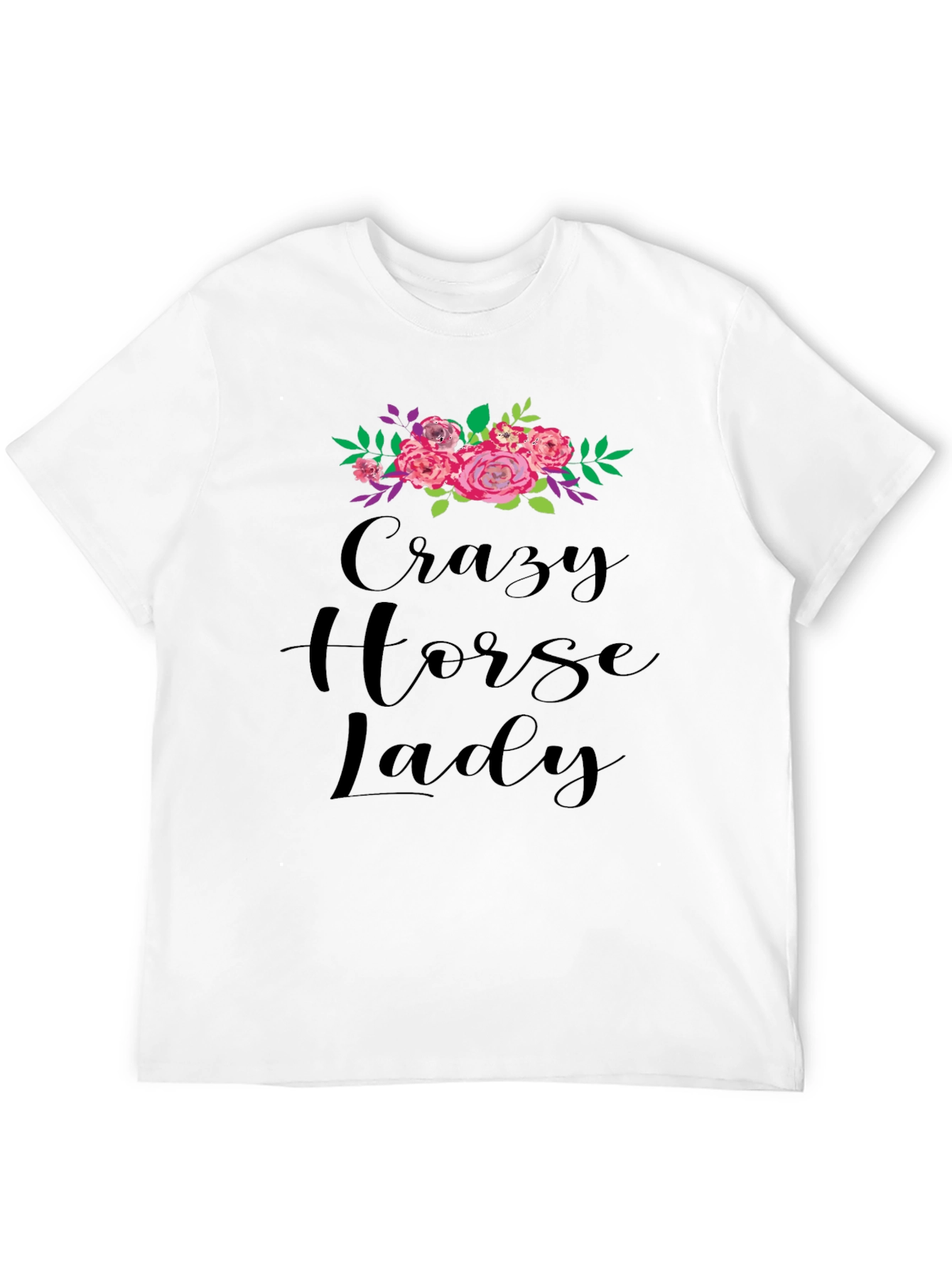 Crazy Horse Lady Floral Graphic Tee - Black - 12