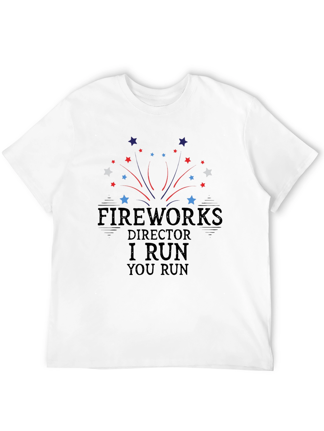 Black Fireworks Director I Run You Run Graphic Tee view 12