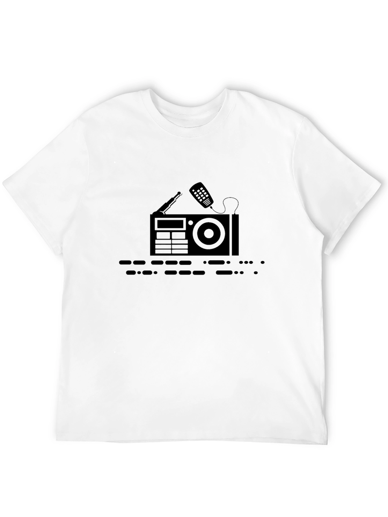 Black Retro Radio Graphic Tee - Classic Style view 12