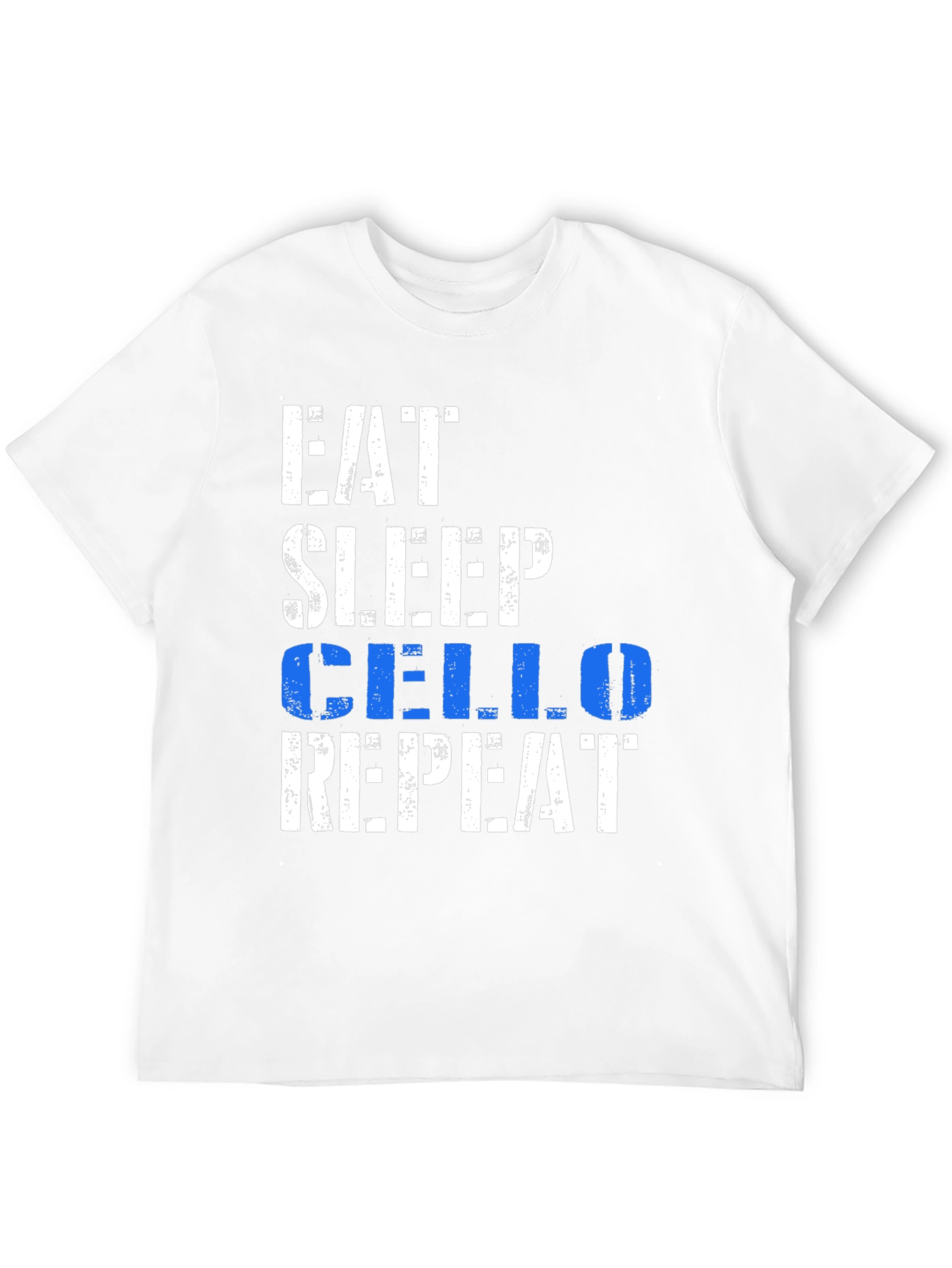 Black Eat Sleep Cello Repeat Black Graphic Tee view 12